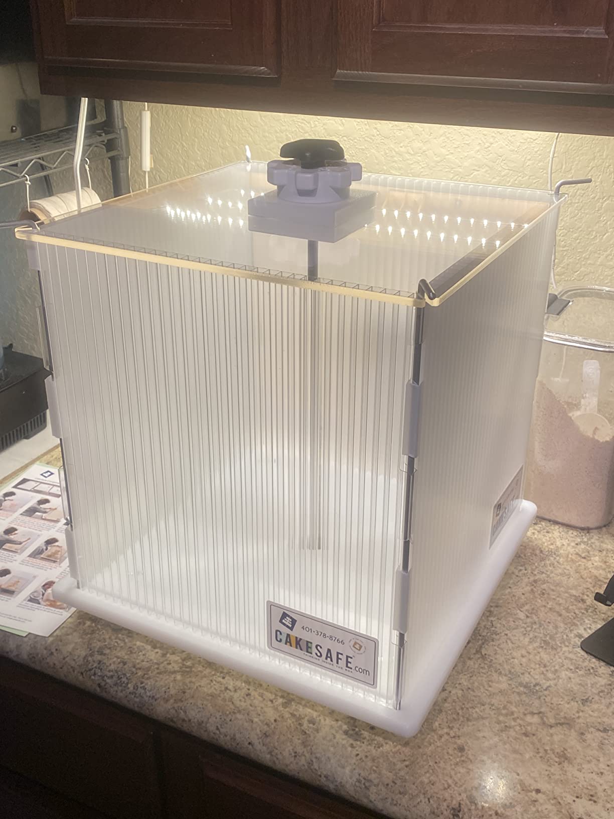 CAKESAFE Reuseable Itsy Tall Cake Transporter, Clear Plastic Cake Carrier (12