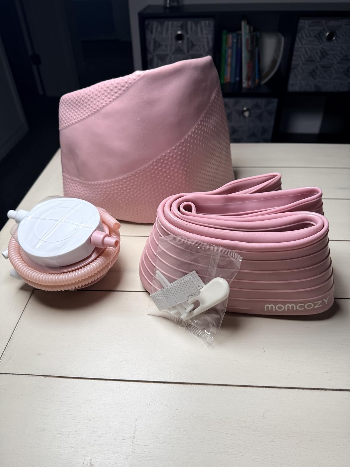 Momcozy BirthEase Pregnancy Ball Set, Birthing Yoga Ball with App Courses | BPA-Free, Anti-Burst, with Anti-Slip Base, Supports Pregnancy Stages & Postpartum with App-Guided Courses customer photo 1