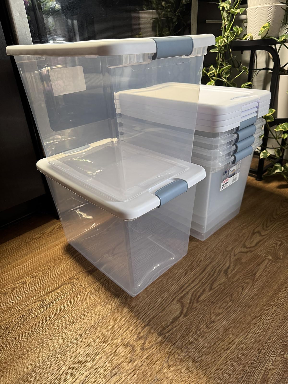 Sterilite Latching Box with Lids for Home and Office, 64 Quart, 4-Pack | Heavy-Duty and Stackable Plastic Containers with Latches for Closet, Cabinet, Bedroom, Bathroom and Dorm Room Organization customer photo 2