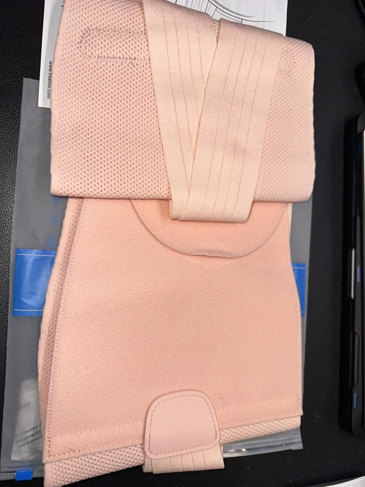 FREETOO Postpartum Belly Band Wrap for Women,Abdominal Binder Post Surgery | for Natural Delivery,C Section Belly Binder Post Partum,Stomach Binder with Adjustable Compression,with Back Support customer photo 1