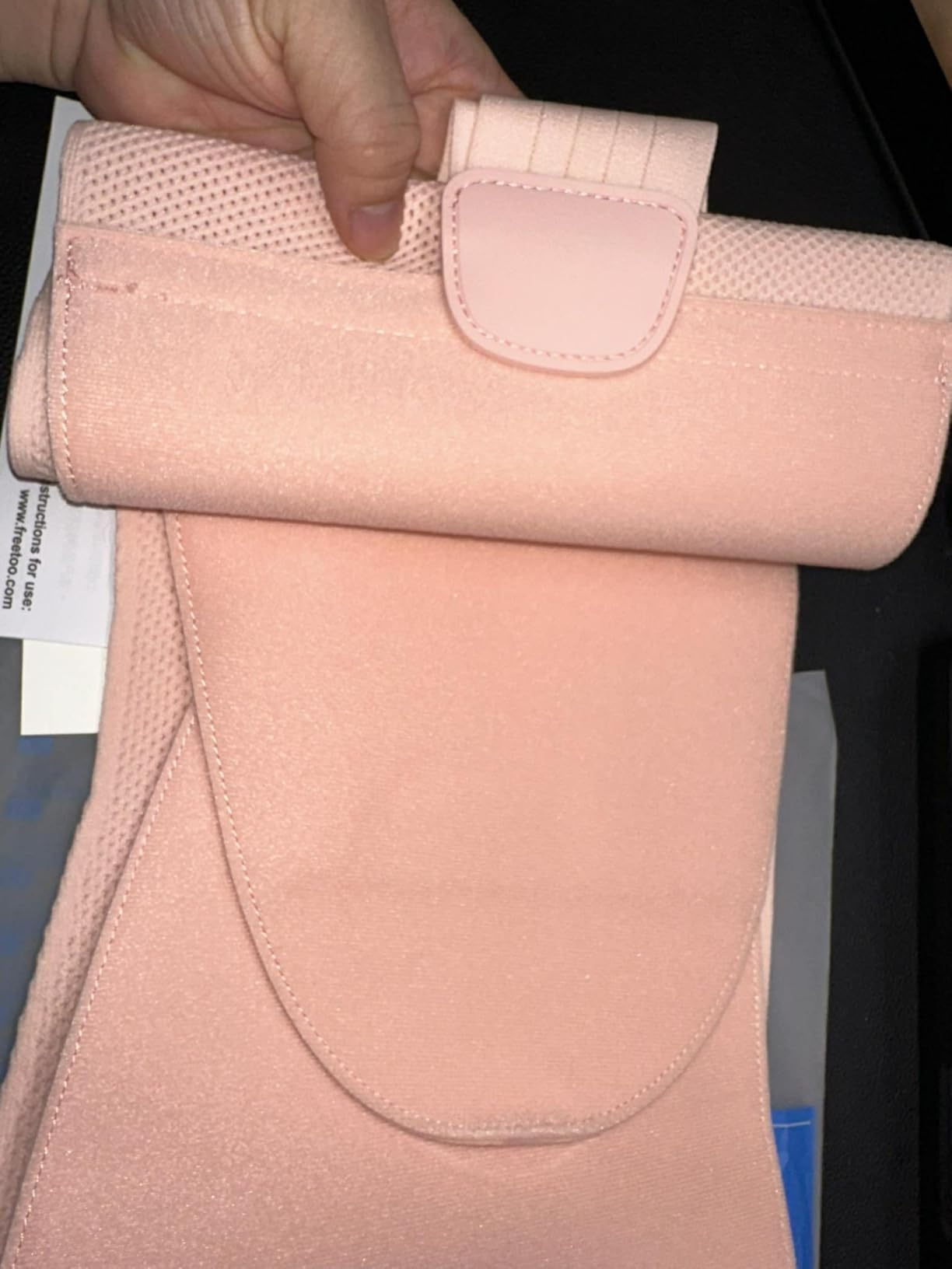 FREETOO Postpartum Belly Band Wrap for Women,Abdominal Binder Post Surgery | for Natural Delivery,C Section Belly Binder Post Partum,Stomach Binder with Adjustable Compression,with Back Support customer photo 2