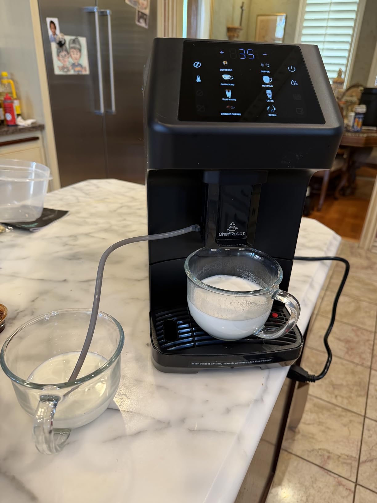 LINKLIFE Automatic Espresso Coffee Machine with Milk Frother and Grinder | 19 Bar Pressure Extraction, Auto Cleaning & Descaling Function - for Latte, Cappuccino, Americano, Flat White customer photo 1