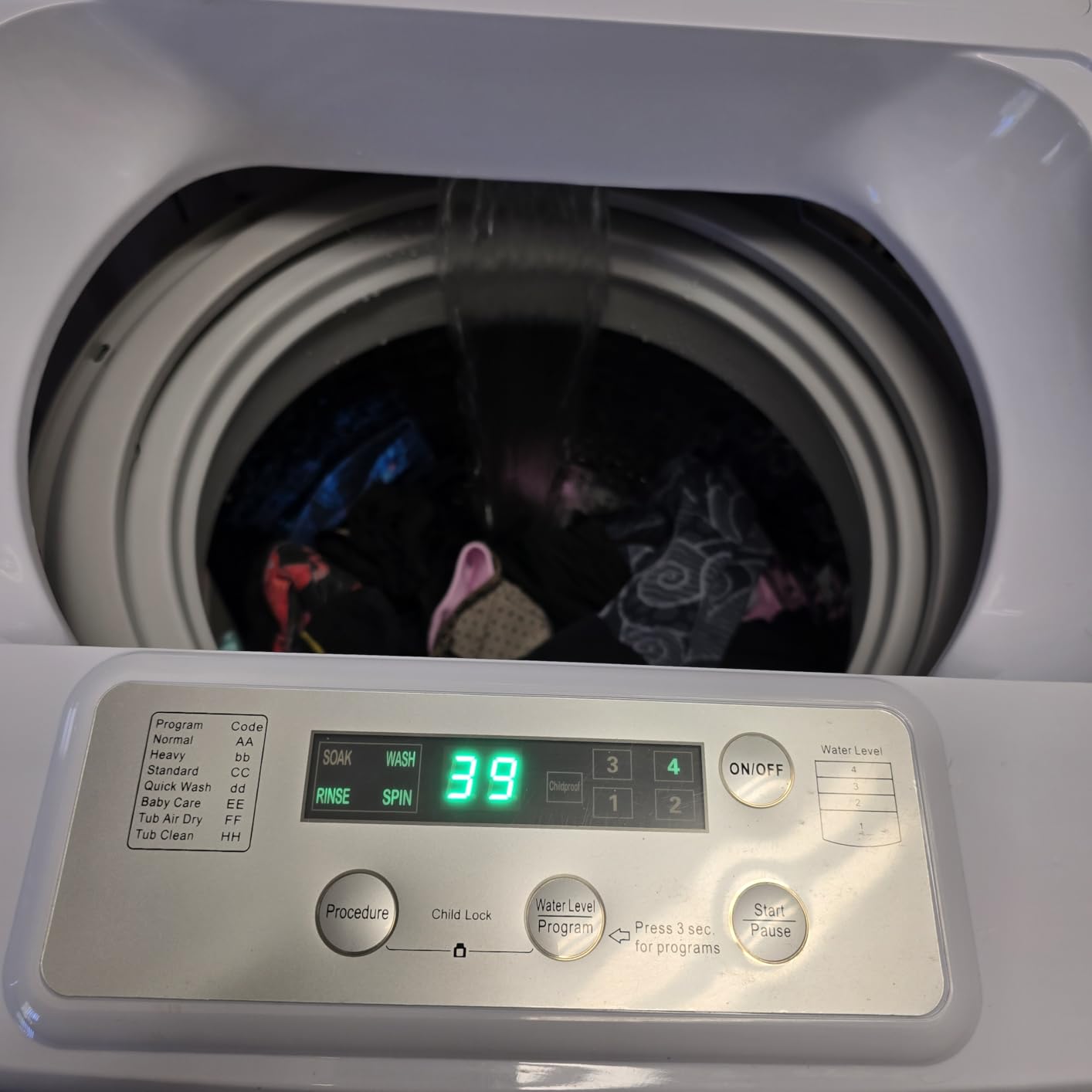 Auertech 35 lbs Washing Machine, Fully Automatic Portable Washer with LED Display, 12 Wash Cycles, 8 Water Levels, Large Capacity Washer and Spin Dryer Combo with Drain Pump for Apartment, Home customer photo 2