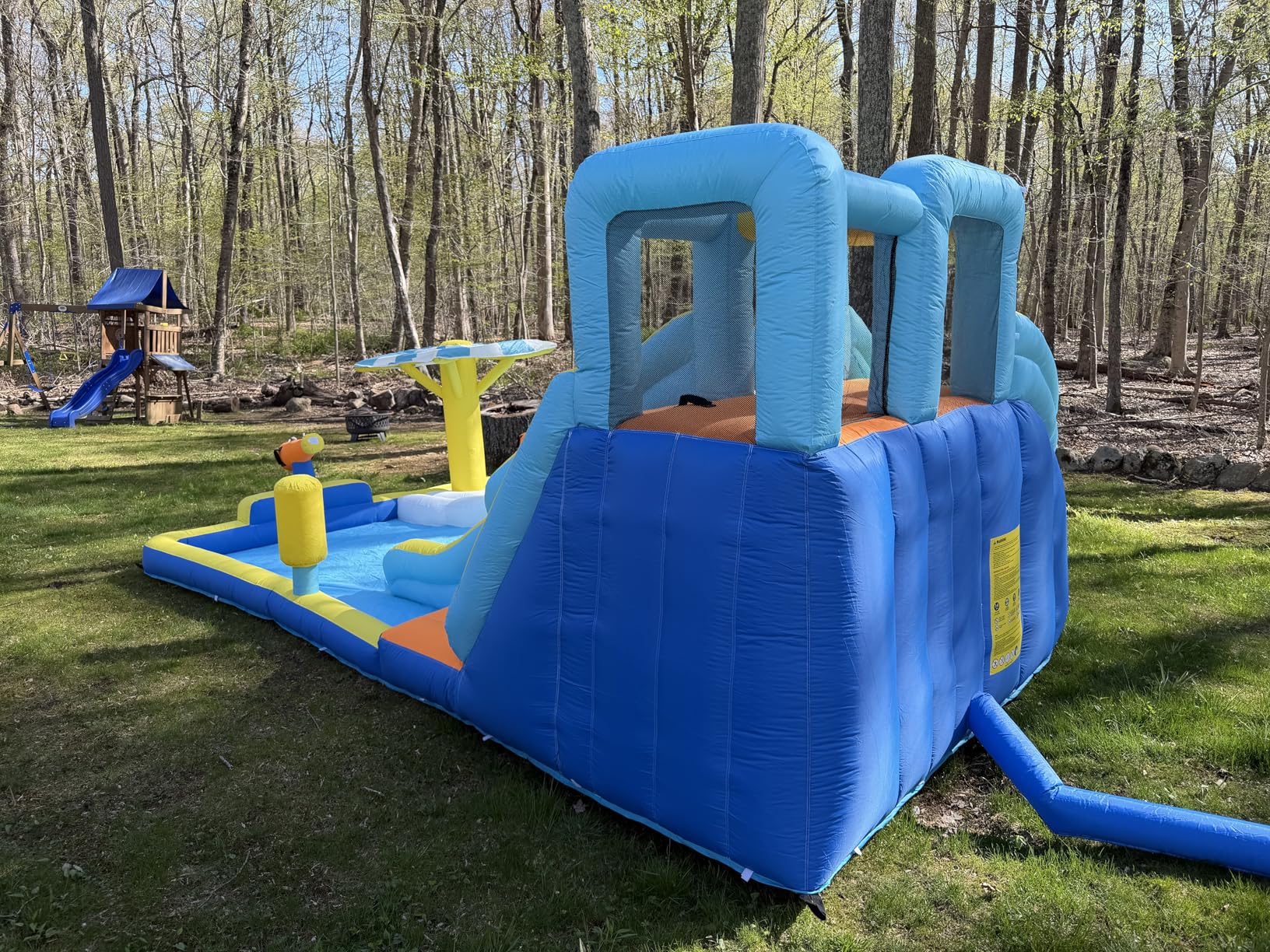 Inflatable Water Park for Kids, 16.4 ft × 14.1 ft Large Backyard Water Slides with Dual Slides, Dual Water Guns & Climbing Wall for Outdoor customer photo 2