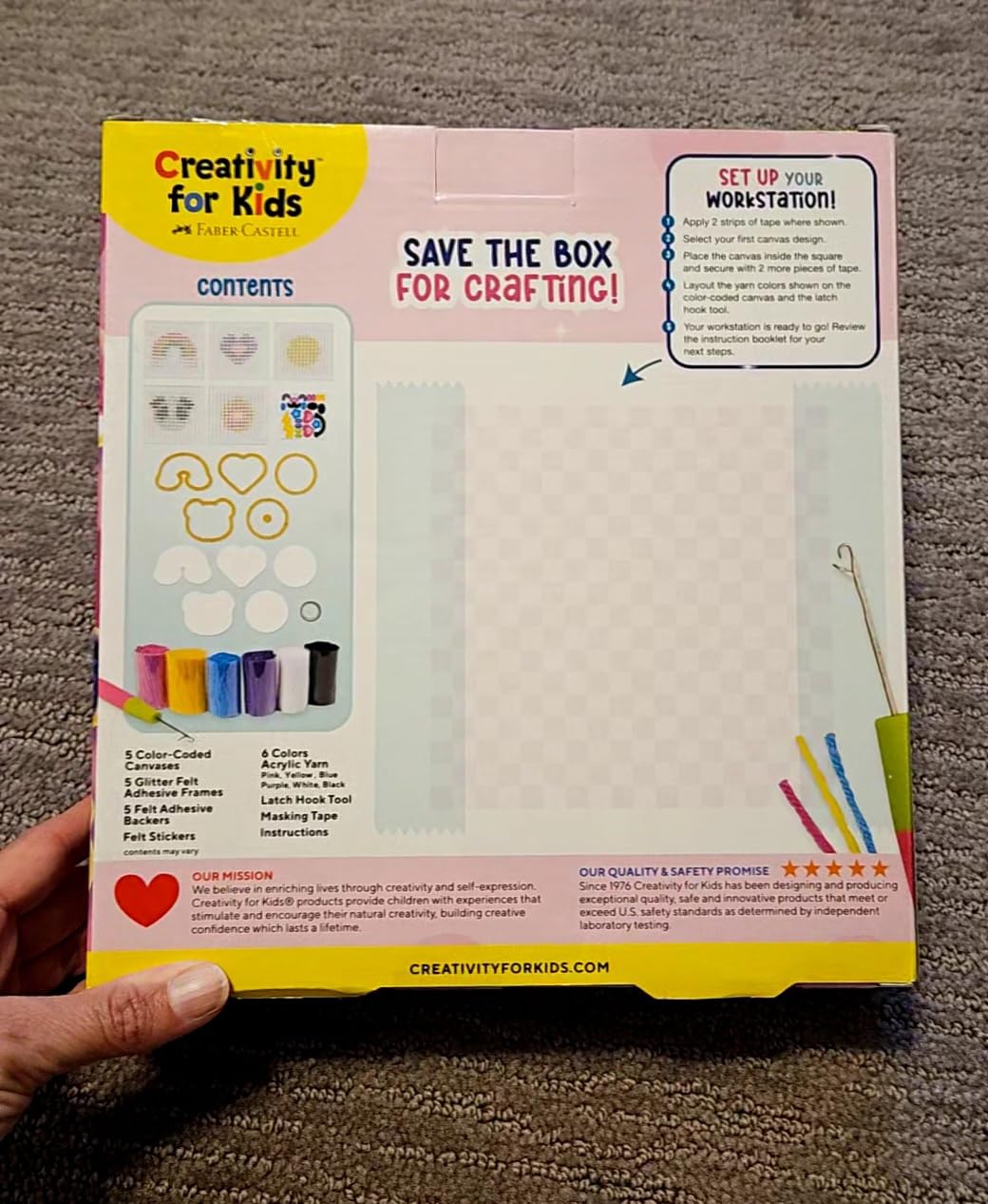 Creativity for Kids Make Your Own Latch N' Patch Fuzzy Stickers Kit | Assemble, Trim & Decorate 5 DIY Yarn Patches | Mess-Free Latch Hook Craft | Sleepover & Screen-Free Kids Activity (Ages 7+) customer photo 2