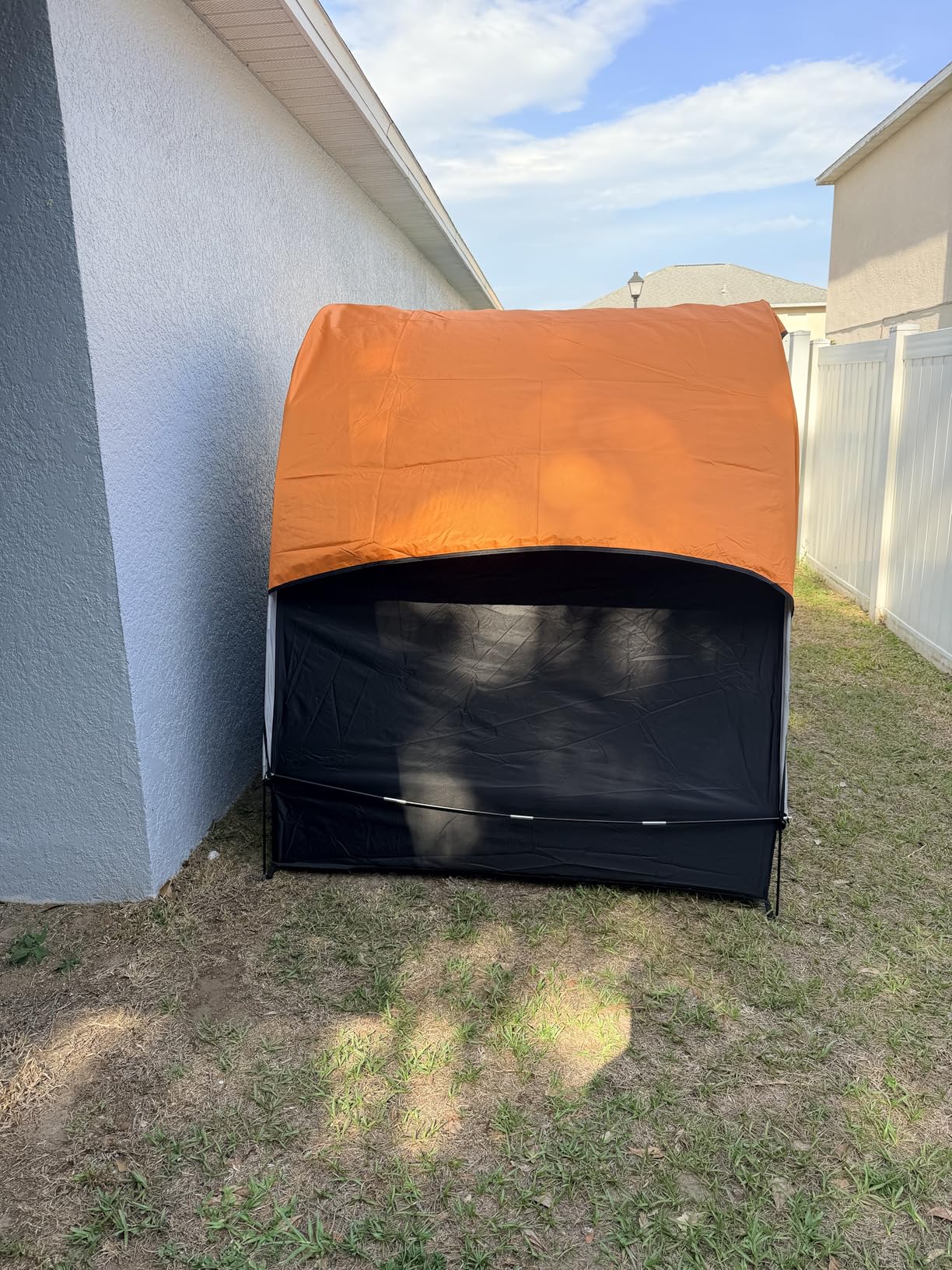 Upgraded Bike Tent with Rain Cover, Outdoor Storage Shed for 6-10 Bikes | 210D Oxford Fabric PU4000 Waterproof, Bike Shed/Bike Cover for Motorcycles, Garden Tools, Lawn Mower customer photo 1