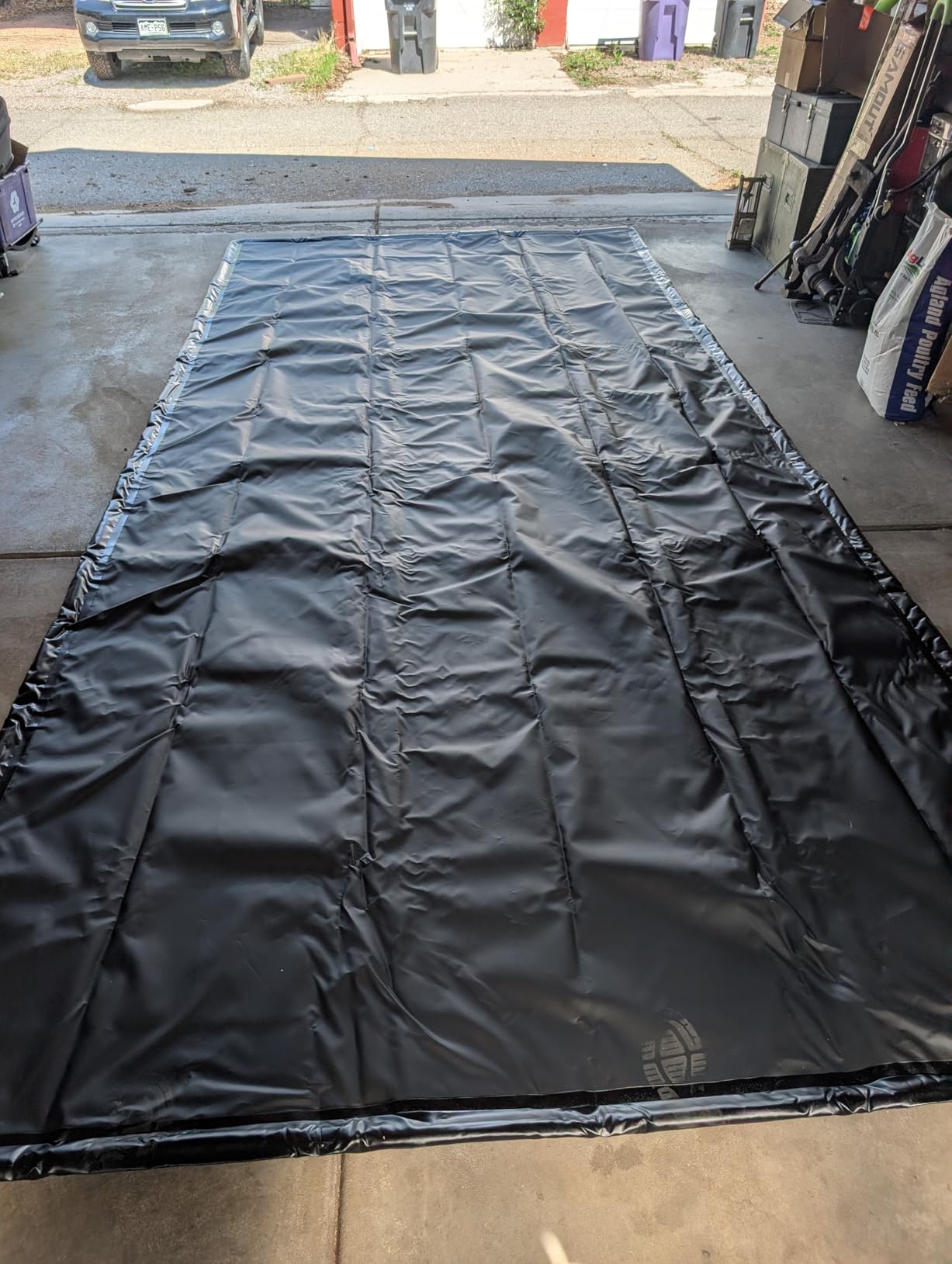 Nilight 7.9 x 18 FT Garage Floor Containment Mat with Edge for Under Car | Heavy Duty PVC, 1.4