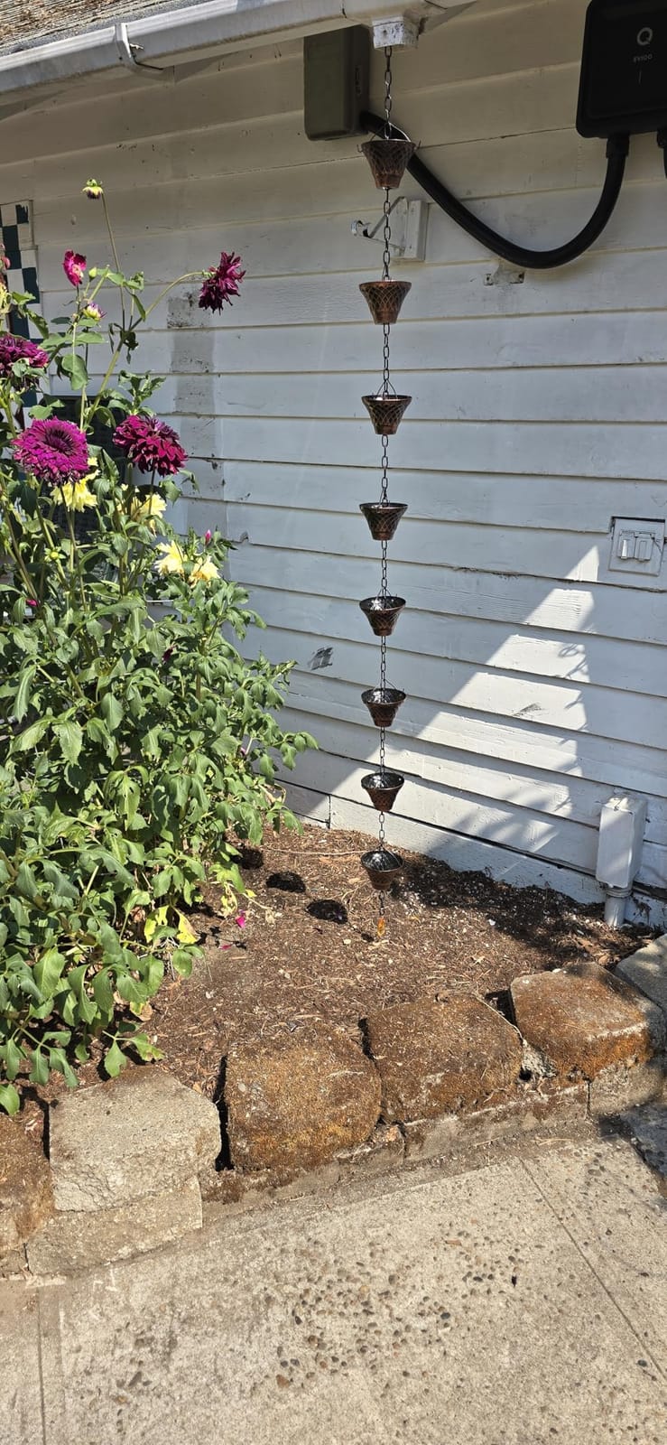 Rain Chains for Gutters Outside 8.5FT Copper Rain Catcher Chain with 13 Butterfly Cups Decorative Replacement for Downspout customer photo 1