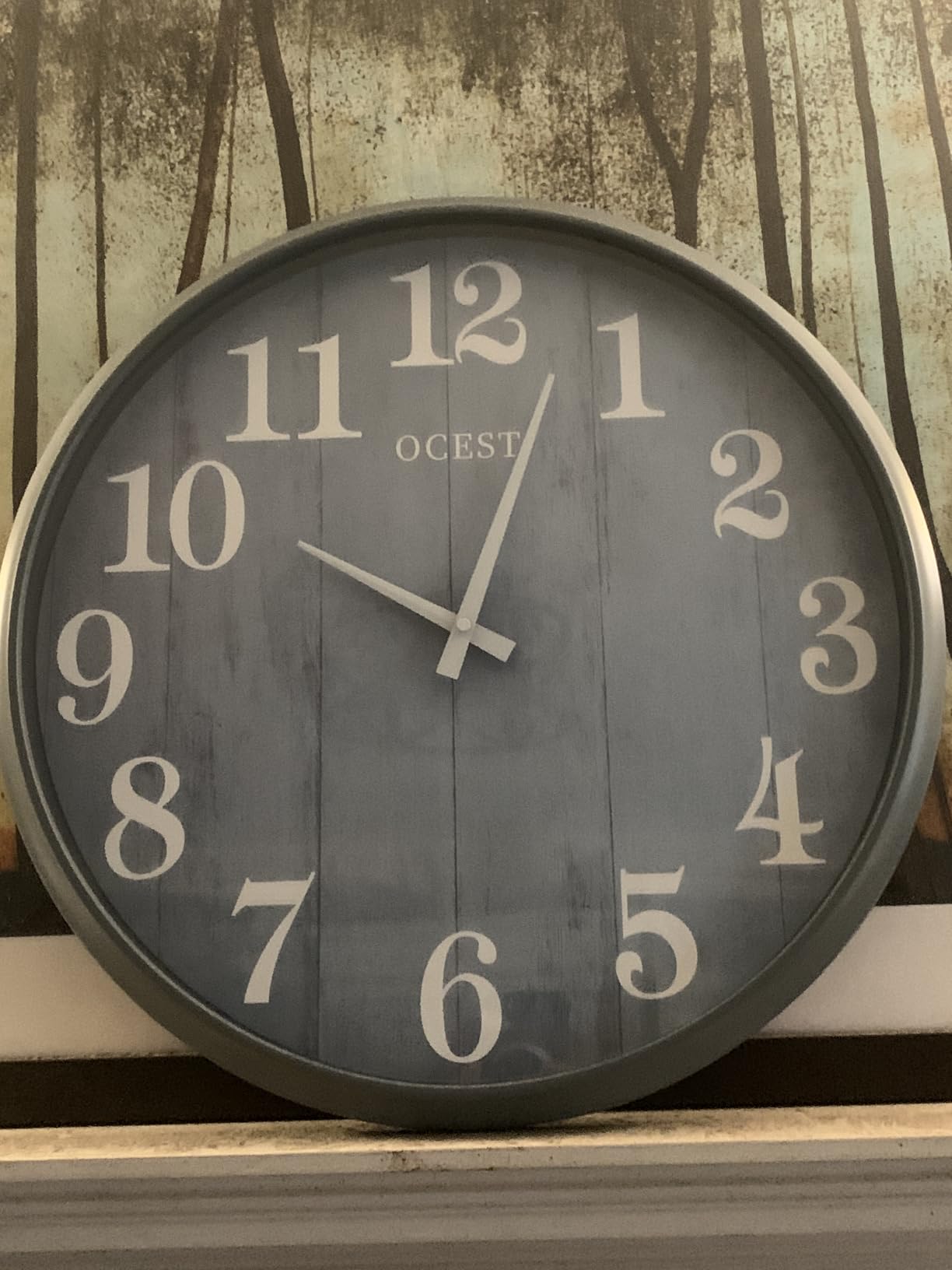 UMEXUS 18 Inch Waterproof Indoor Outdoor Decorative Wall Clock | Upgraded D365 silent quartz movement, battery operated, easy-read dial for patio, garden, pool, farmhouse, and living room customer photo 2