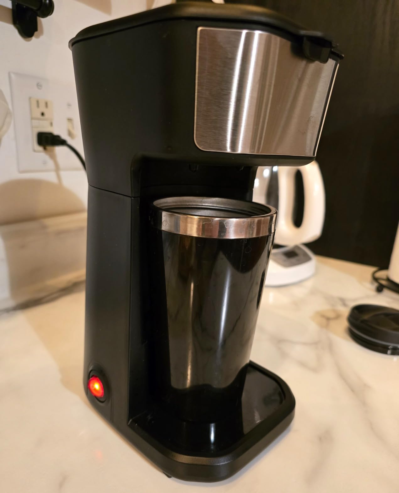 COWSAR Single Serve Coffee Maker, 2 in 1 Coffee Capsule & Ground Coffee Brewer, 40 Oz Removable Water Tank, 5 Brew Sizes 6-14 Oz, Self-cleaning Fast Heating Coffee Machine for Home Office customer photo 2