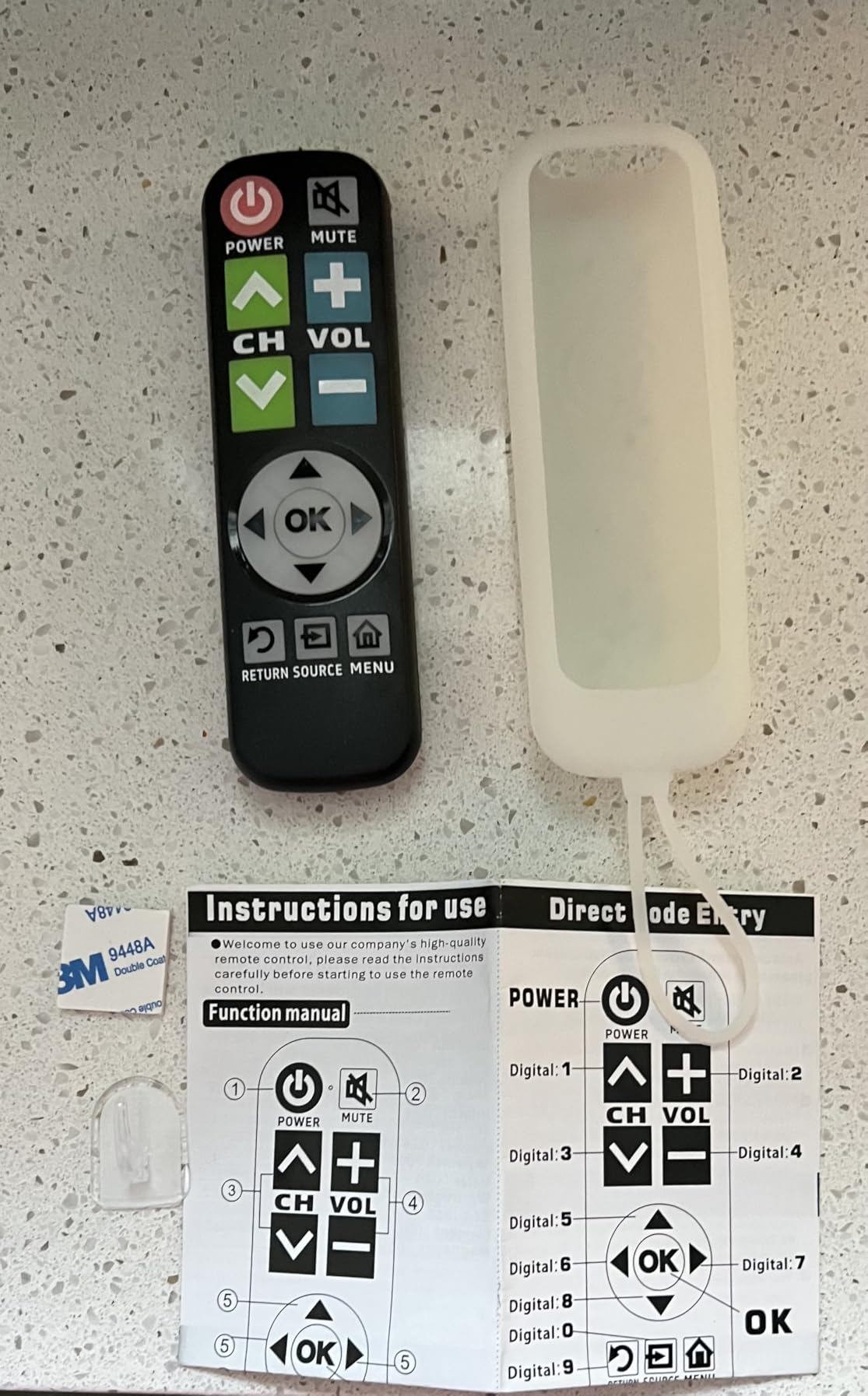 Backlit Big Button TV Remote Replacement for Samsung TV with Cover & Hook, Universal Remote No Setup for Seniors People with Poor Vision, Parkinson's Disease Patient customer photo 2