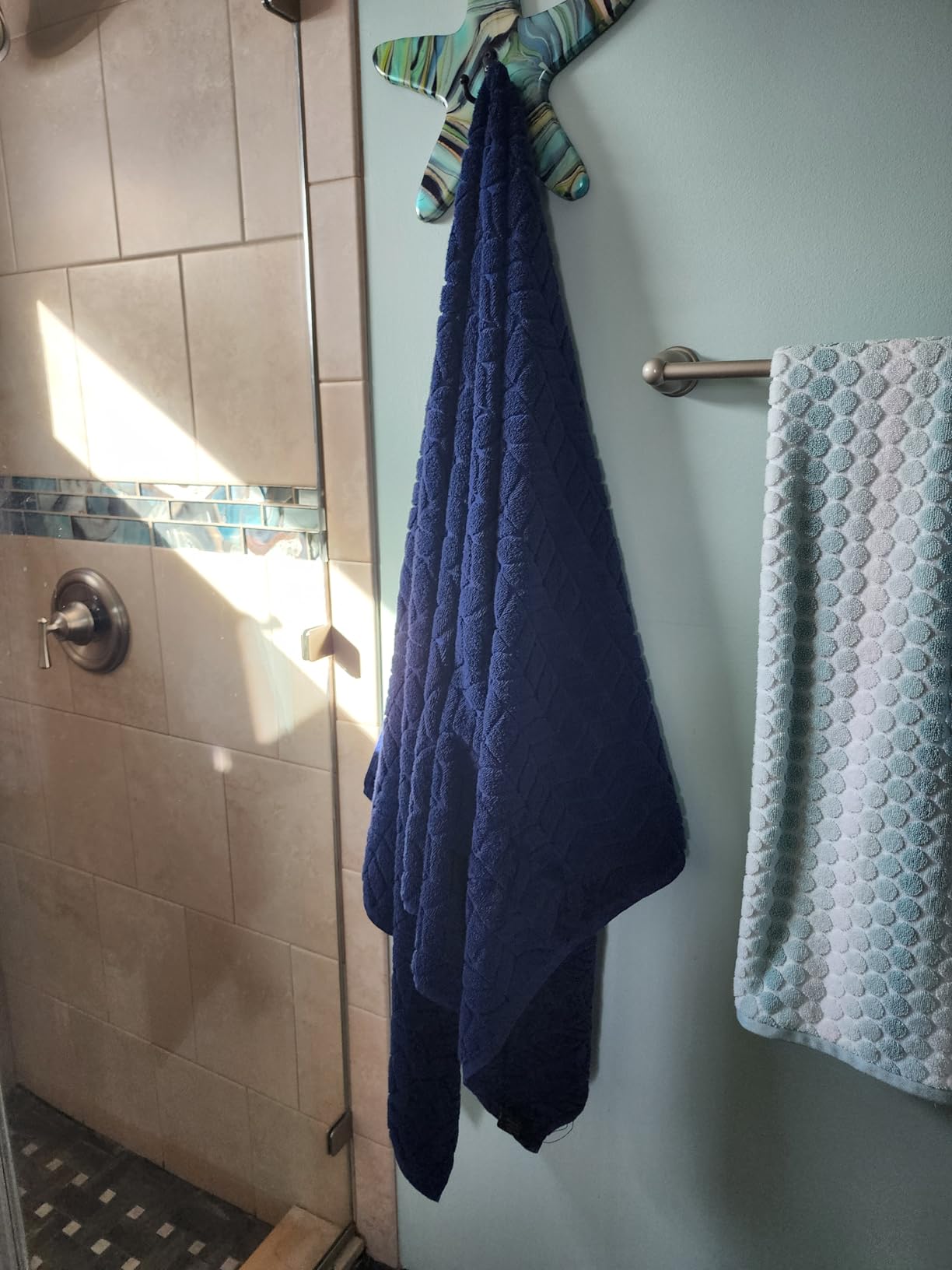 BAGNO MILANO Turkish Cotton Bath Towels, Hand Towels - Soft Plush Jacquard Collection Luxury Towels Set (Charcoal, Towel Set of 6) customer photo 2
