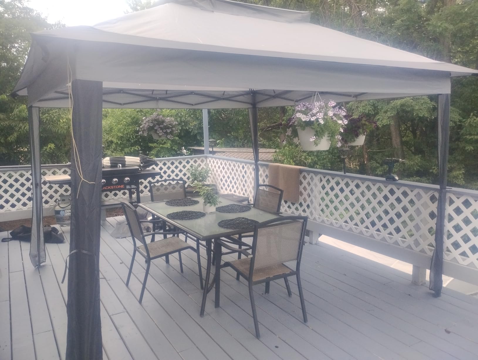MASTERCANOPY 11x11 ft Pop Up Gazebo with Netting Screen Walls, Khaki | 180D Polyester, UPF 50+ Waterproof, Double-Tiered Vented Roof, Instant Portable Canopy, Easy Setup customer photo 2