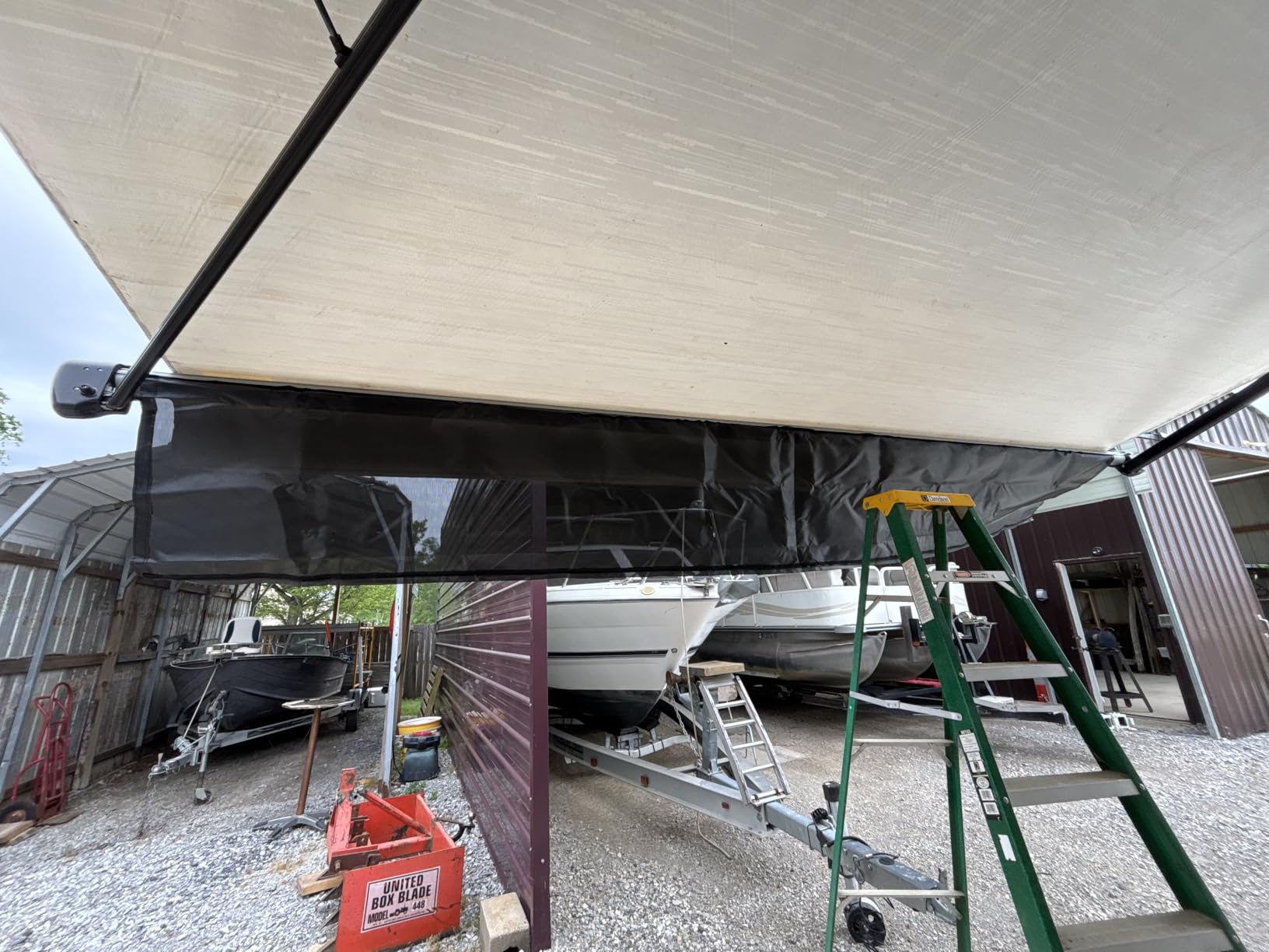 RV Awning Sun Shade Screen 9'x17'3'' (Fit for 18' Awning), Black Mesh Shade Screen with Zipper, Universal Trailer Camper Awning Screen with Complete Kits customer photo 1