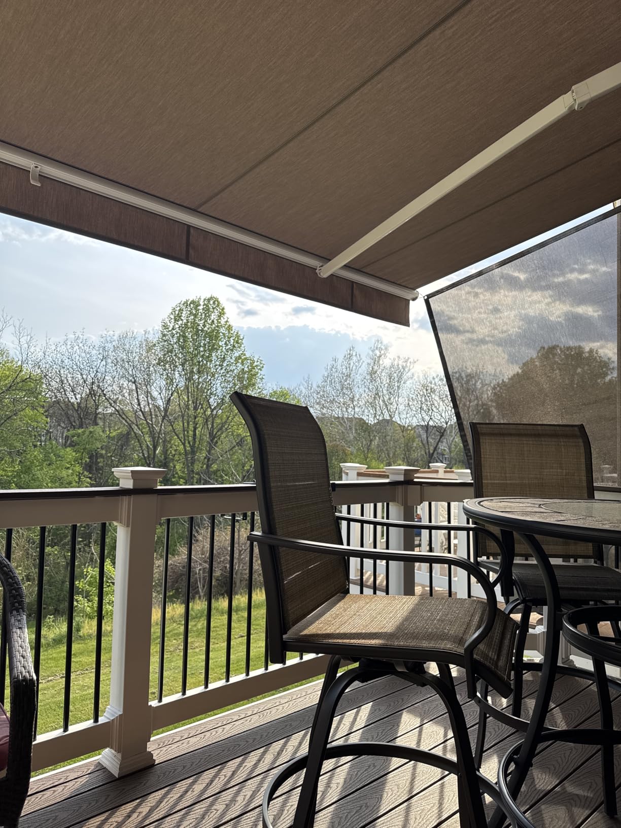 RV Awning Sun Shade Screen 9'x17'3'' (Fit for 18' Awning), Black Mesh Shade Screen with Zipper, Universal Trailer Camper Awning Screen with Complete Kits customer photo 2
