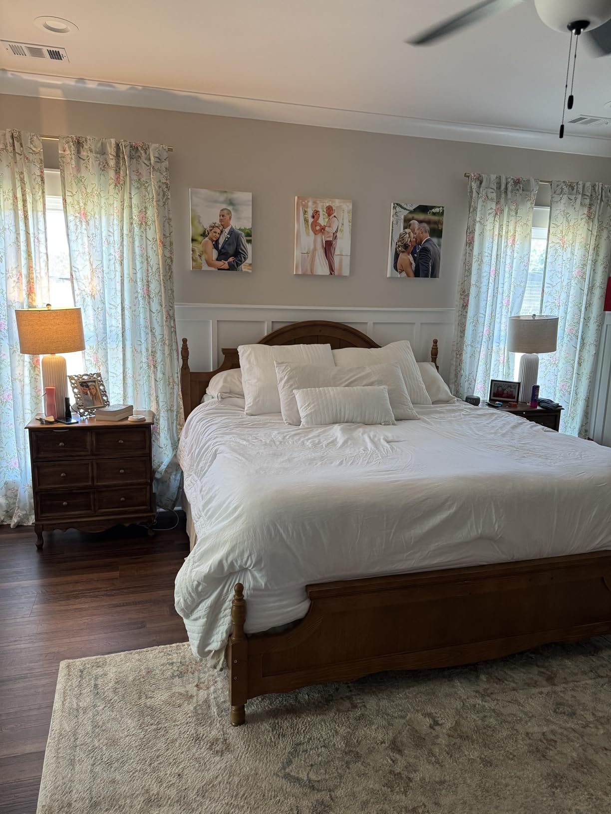 California King Solid Wood Poster Bed, 55