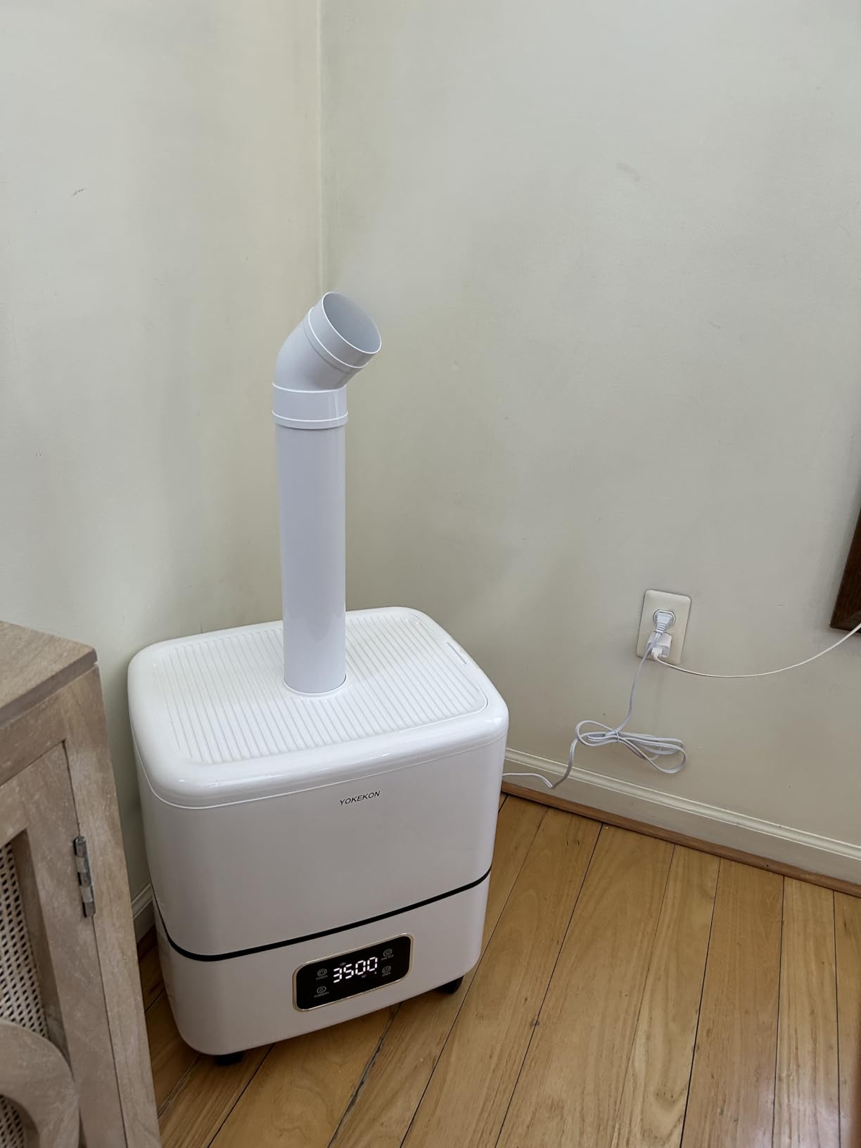 Yokekon 30L/7.93Gal Large Humidifier, 10 atomizers for 4000mL/h output | Extension Tube, Swivel Caster, Top-Fill, 32H Runtime, Coverage 5000 sq.ft, for Large Room, Plant, Warehouse, Greenhouse, Commercial customer photo 2
