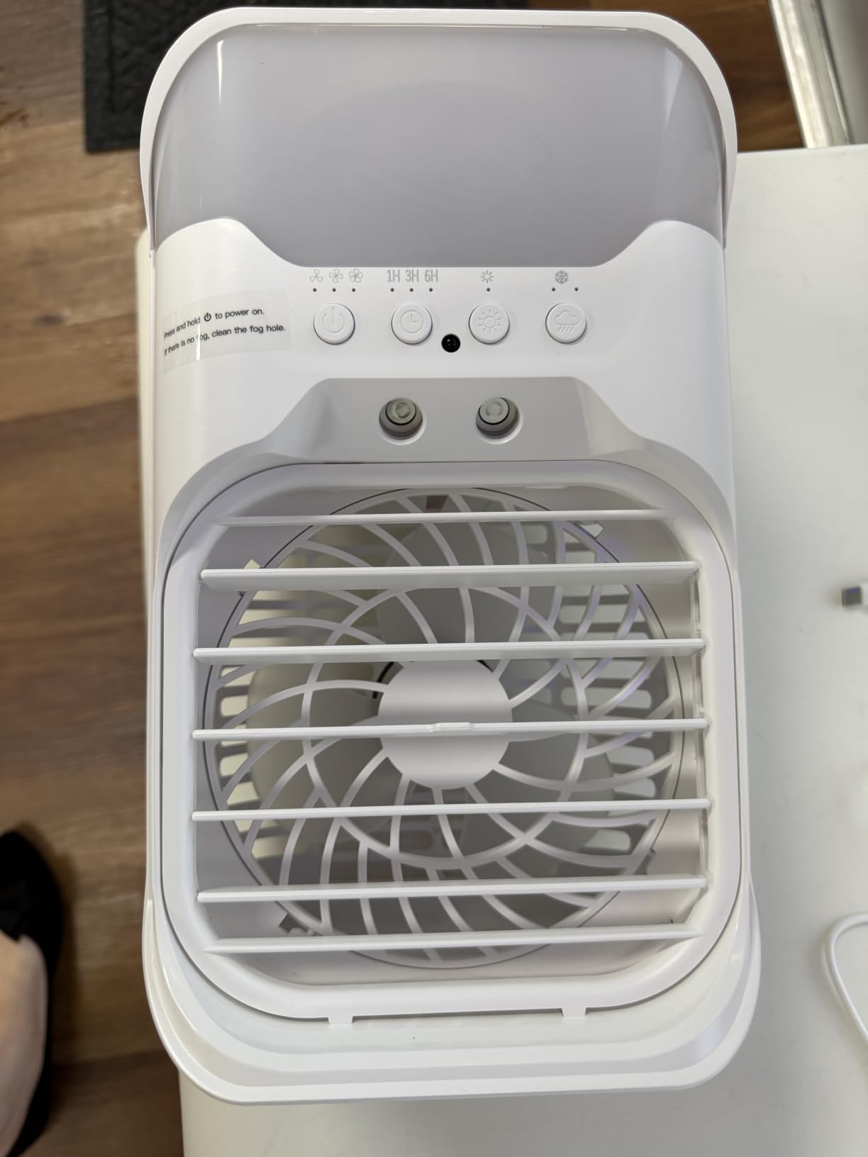 Portable Air Conditioners, Air Conditioner, Dual Nozzle AC Unit with Remote Control, 1600ML Tank, 3 Speeds, Timer & 70° Adjustable Airflow, Evaporative Mini Air Conditioner for Bedroom, Office Camping customer photo 2