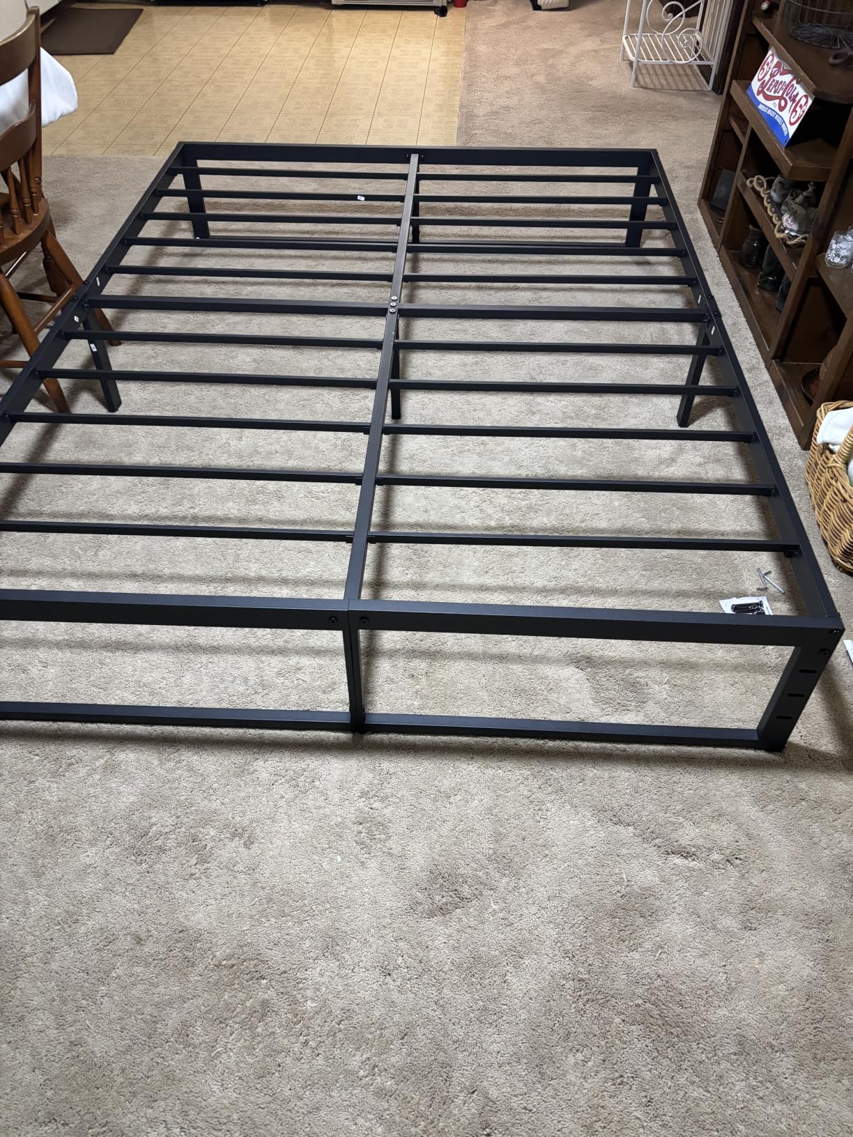 SHA CERLIN 14 Inch Heavy Duty Full Bed Frame, 4000 lbs Capacity Metal Platform Beds with Reinforced Legs, No Box Spring Required, Easy Assembly, Black customer photo 1