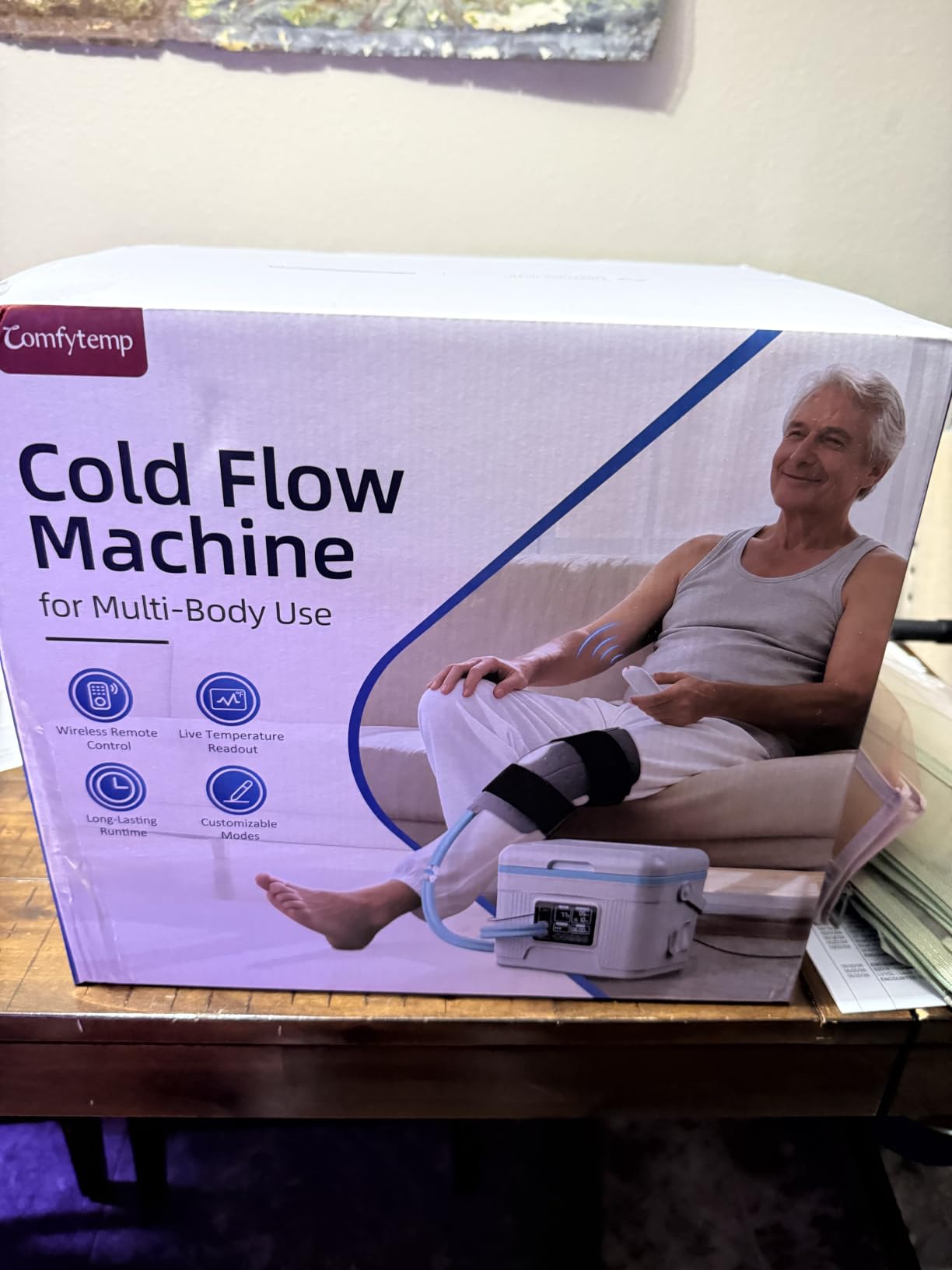 Comfytemp Ice Machine for Knee After Surgery with Temp Monitor, Durable | FSA Eligible HSA, Wireless Remote, 9QT Cold Therapy Machine, Programmable Timer, Quiet Pump, Knee Replacement Recovery Aid customer photo 1
