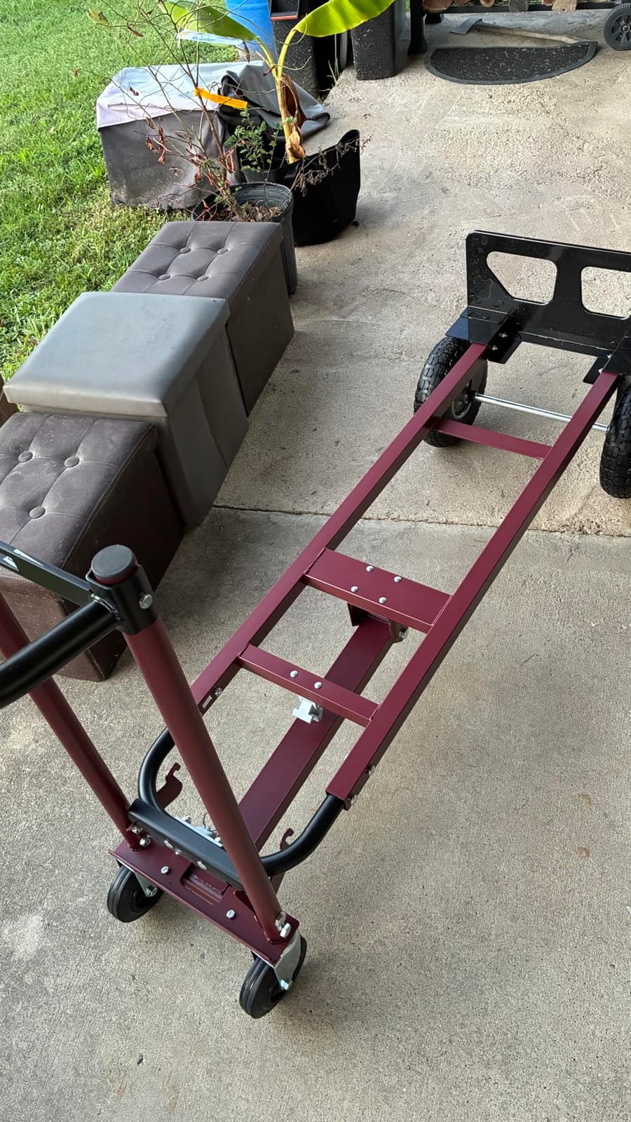 4in1 Heavy Duty Convertible Hand Truck, Alloy Steel Dolly Cart with Wheels, Foldable Hand Truck, 1000 Lbs Capacity with 10in Solid Tires & Tie-Down Straps customer photo 2