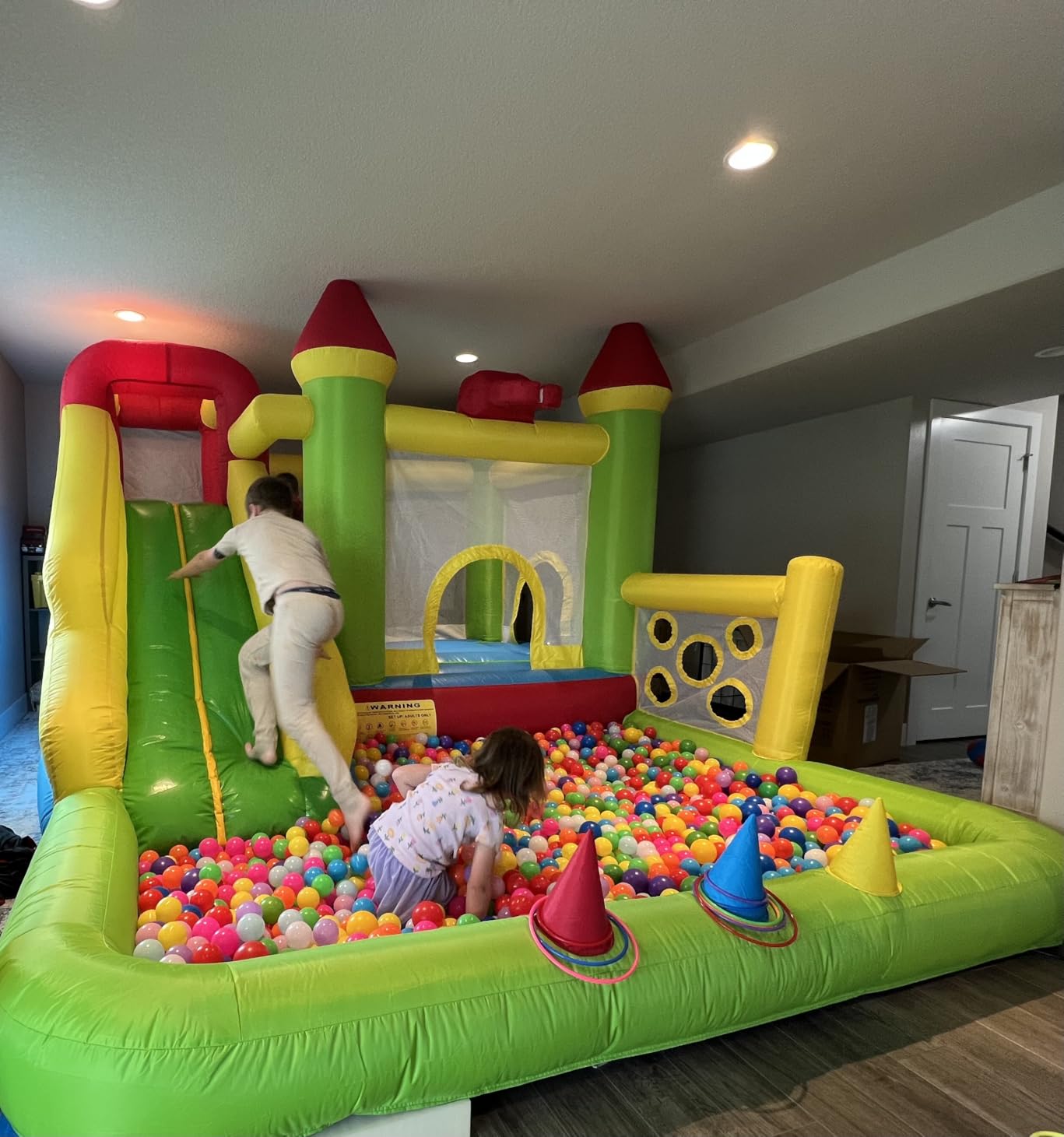 Bounce House for Kids 3-6, 8-in-1 Inflatable Bouncy House, 12x13x8.5ft | Bouncer Castle with Slide, Blower, Ball Pit, Climb Wall | Jump House for Big Kids for Outdoor Backyard Party Family Gathering customer photo 2