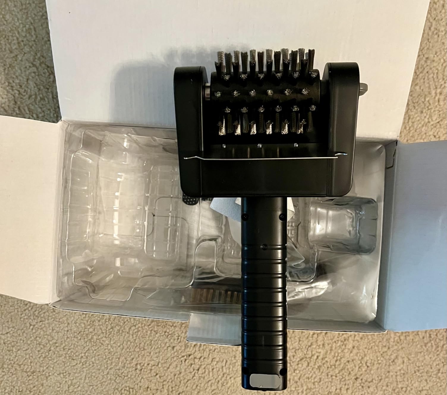 Electric Grill Brush for Outdoor Grill, Cordless BBQ Grill Cleaner, 4000mAh Rechargeable Motorized Grill Brush with 2-Speed, 304 Stainless Steel Brush Head, LED Light, Scraper & Gloves customer photo 2