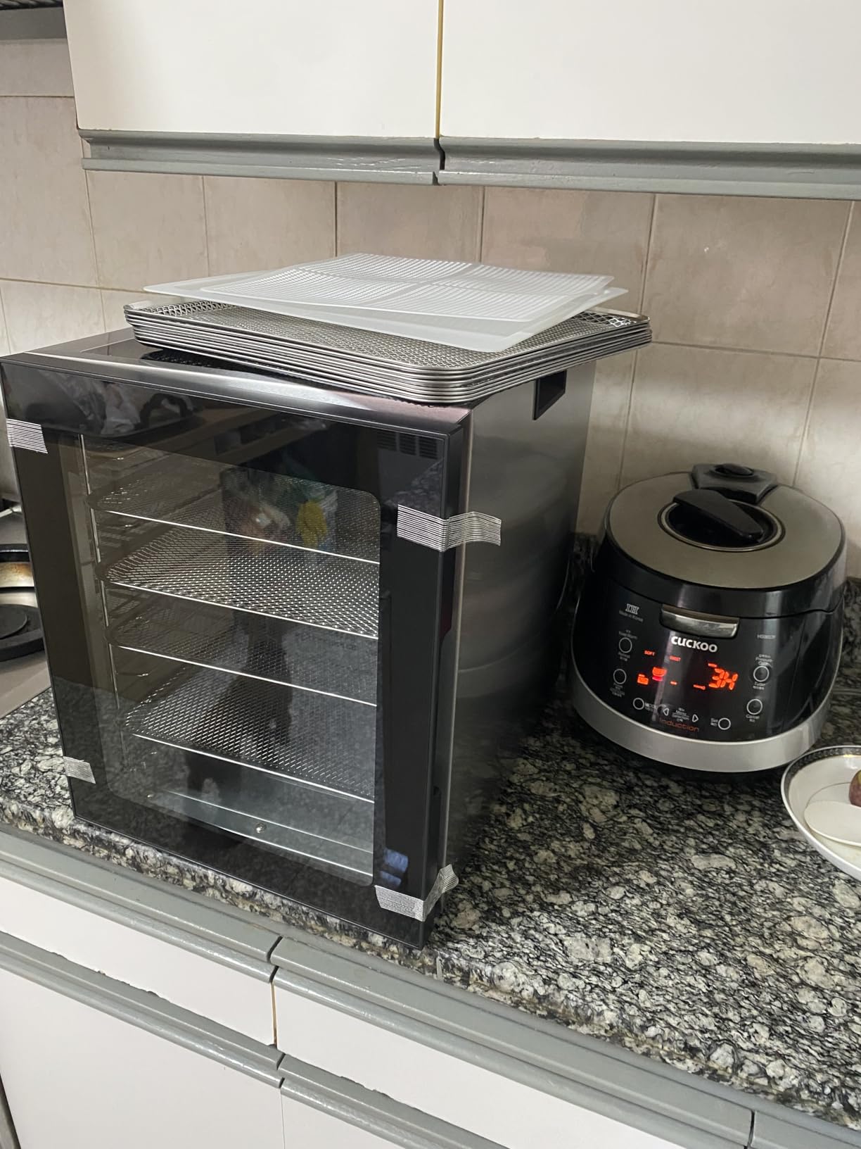 Food Dehydrator Machine with Interior Light Included, 8-Tray Stainless Steel Dehydrator with Adjustable Timer & Temperature, Quiet 650W Meat Dehydrator for Jerky, Fruit, Herbs, Dog Treats customer photo 1