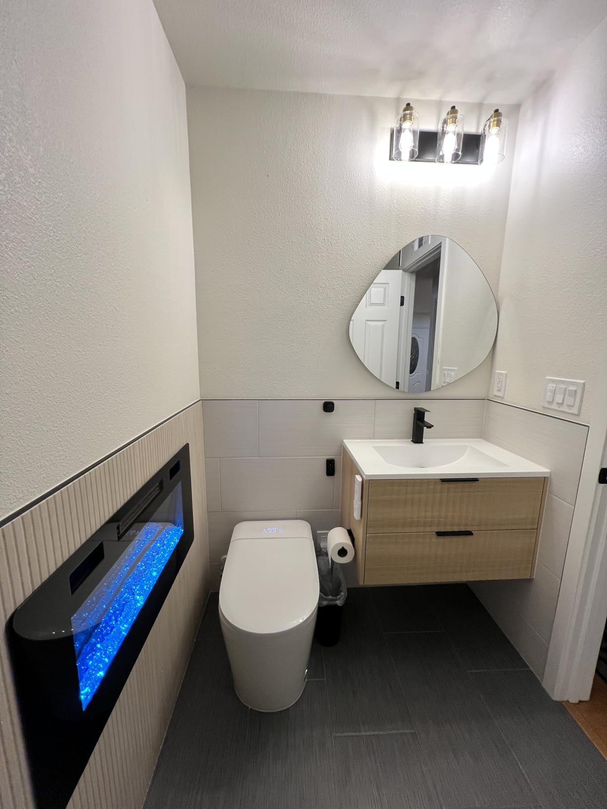Smart Bidet Toilet, Foam Shield, Dual Flush(1.28/1.0 GPF) Auto Open Close | Heated Seat, UV Self Clean Nozzle, Instant Warm Water, Dry, Night Light, ADA Height for Bathrooms - Tankless customer photo 1