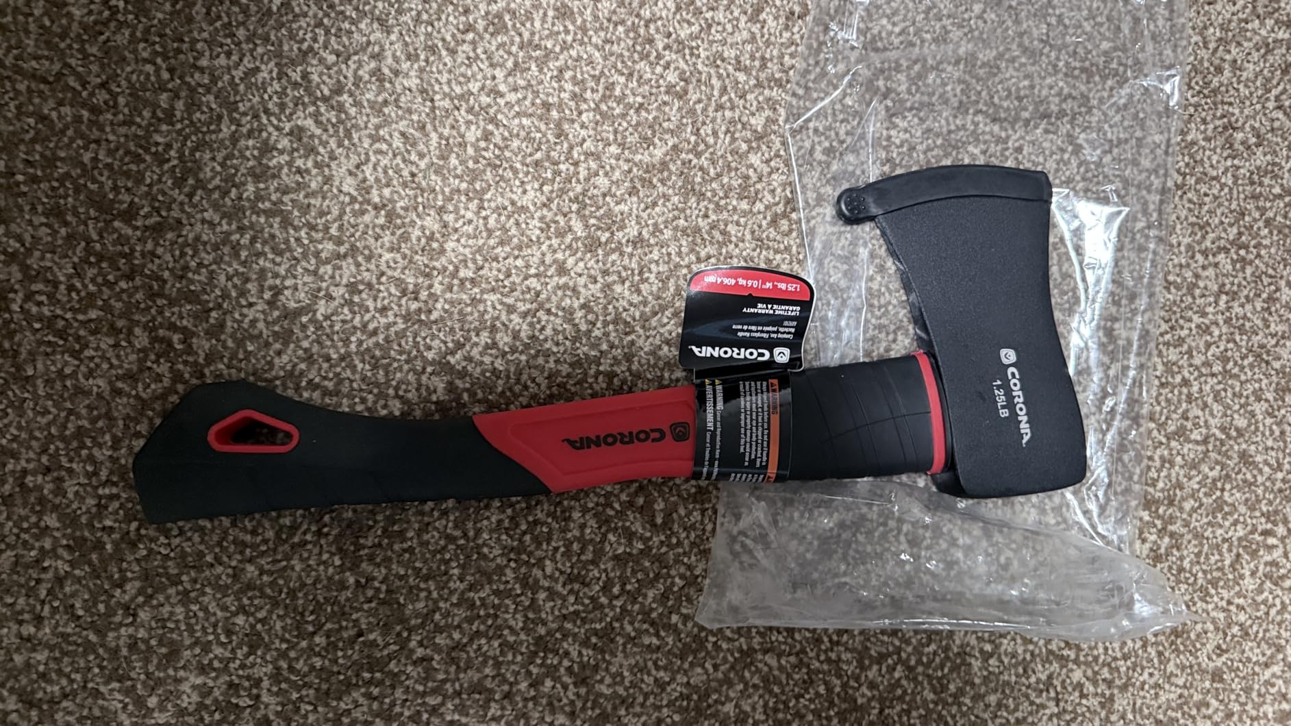 Corona Tools AX92101 Camping Axe, 1.25 Lb. Head, 14 Inch Solid-Core Fiberglass Handle customer photo 1
