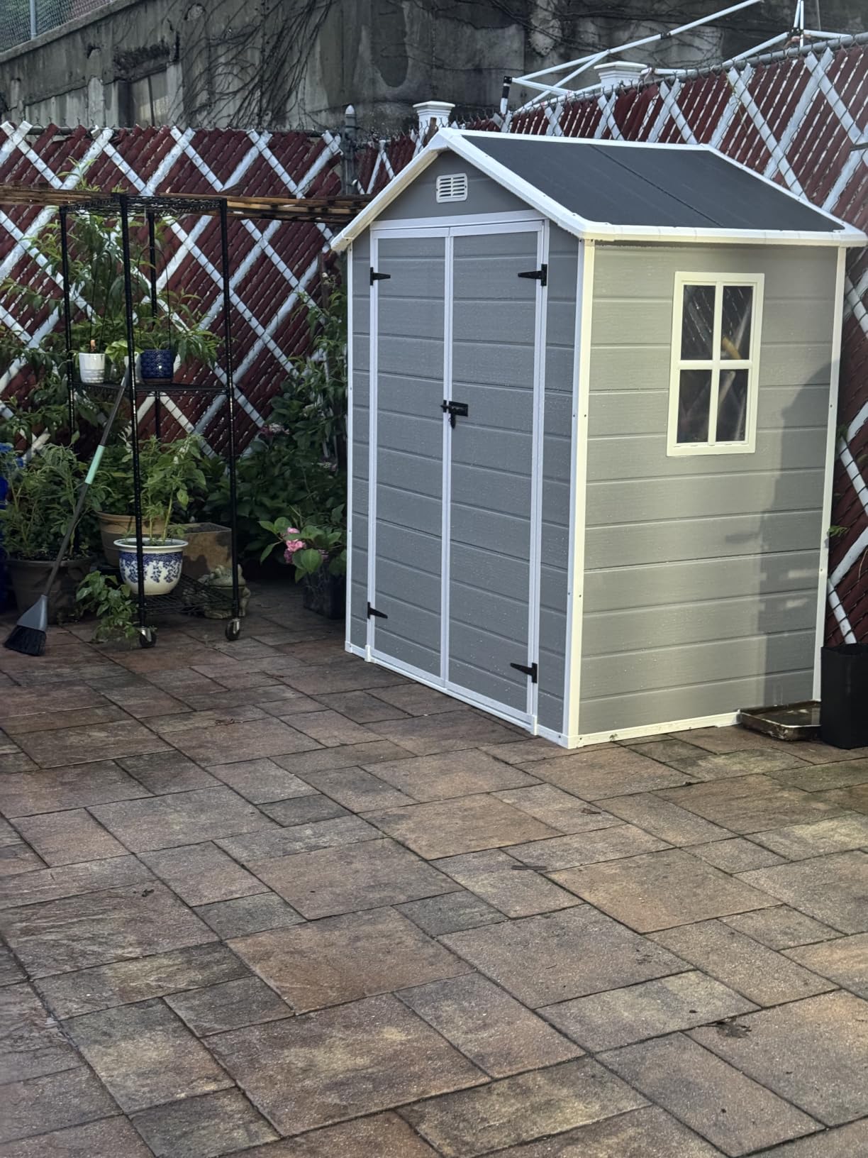 Aoxun 6x4 FT Outdoor Storage Shed, Plastic Garden Resin Shed customer photo 2