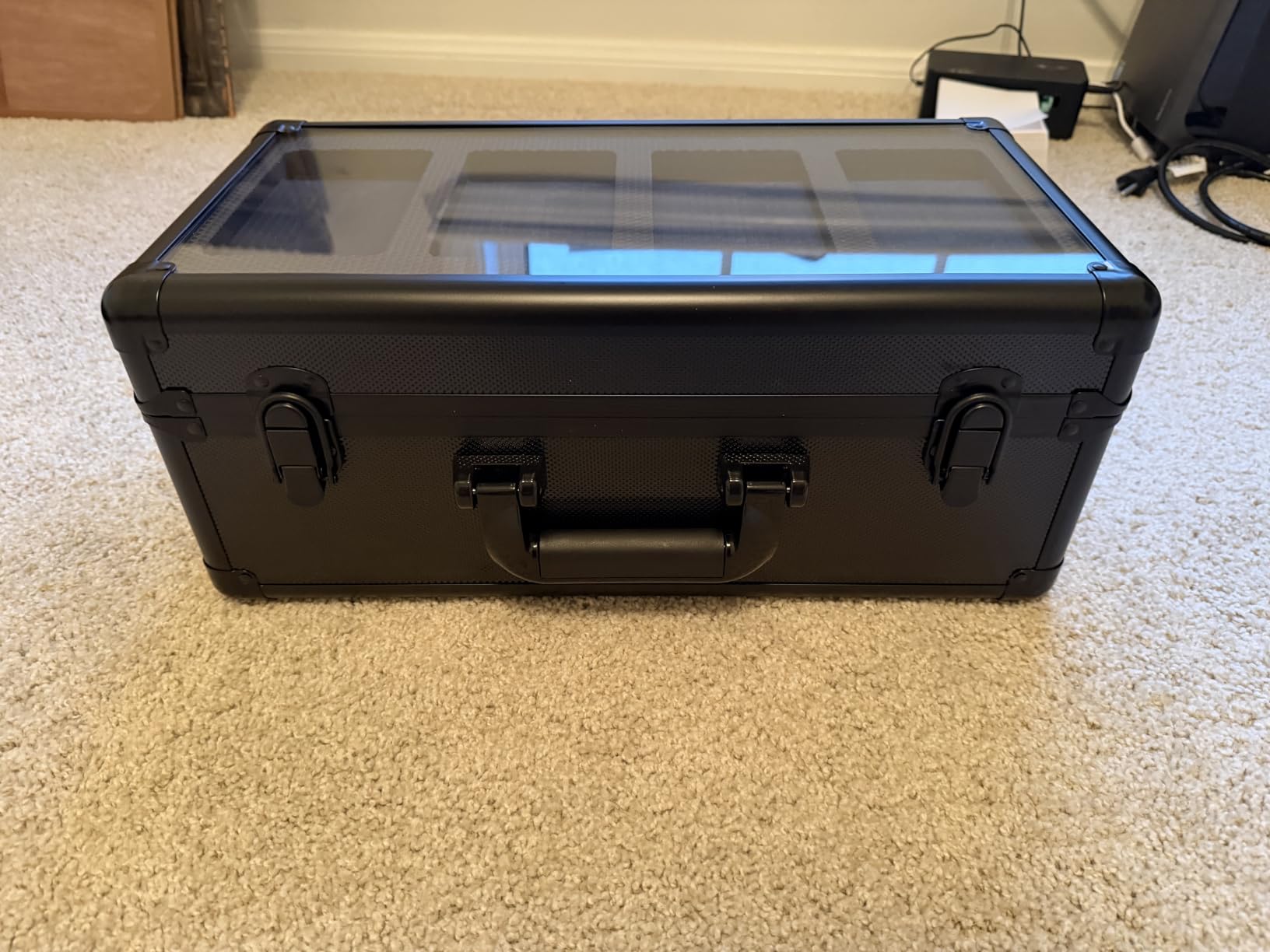 4-Row Graded Card Storage Box with Acrylic Window for PSA and BGS Display | Durable graded card case with 8 foam inserts for PSA and BGS display, fits GMA, HGA, NGS, SGC, CSG, and up to 640 top loaders customer photo 1