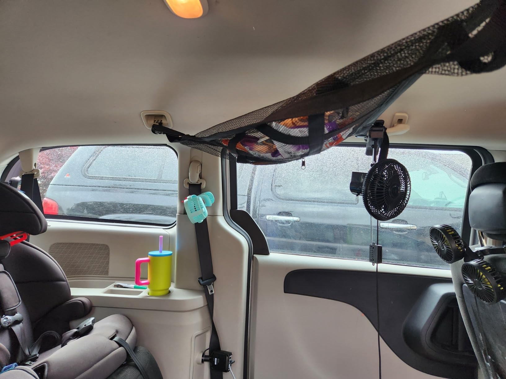 3 Handle Car Ceiling Cargo Net for SUV Roof Storage customer photo 2