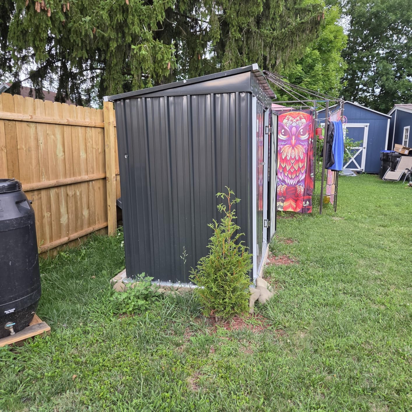 Gizoon 8x6 FT Outdoor Shed, Metal Tool Shed Lockable Doors, Green | Ventilation, Waterproof, Fits Patio/Lawn/Backyard, Spacious Storage Clearance, Rust-Resistant Steel, Durable Construction customer photo 1