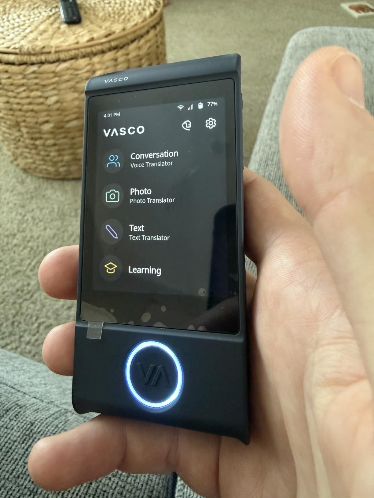 Vasco Translator M4 Voice Translator | Free Lifetime Internet | Lightweight Pocket-Sized Translator | Easy Physical Talk Button | Automatic Two-Way Mode | 113 Languages customer photo 1