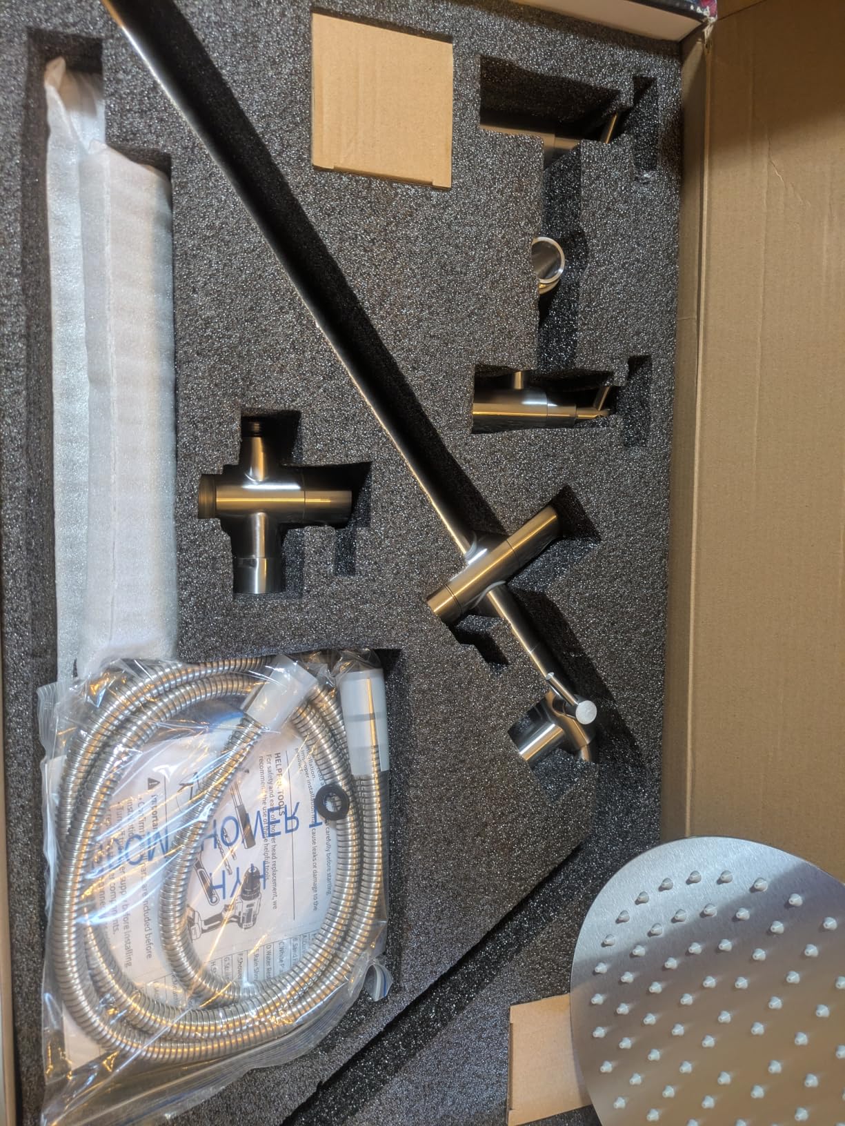 G‑Promise 316 Marine Grade Stainless Steel 8 Inches Outdoor Shower Kit | SUS 316 Stainless Steel, Built to Last, Easy Install, Height Adjustable, Wall Mounted, for Poolside, Backyard, Coastal Homes customer photo 1