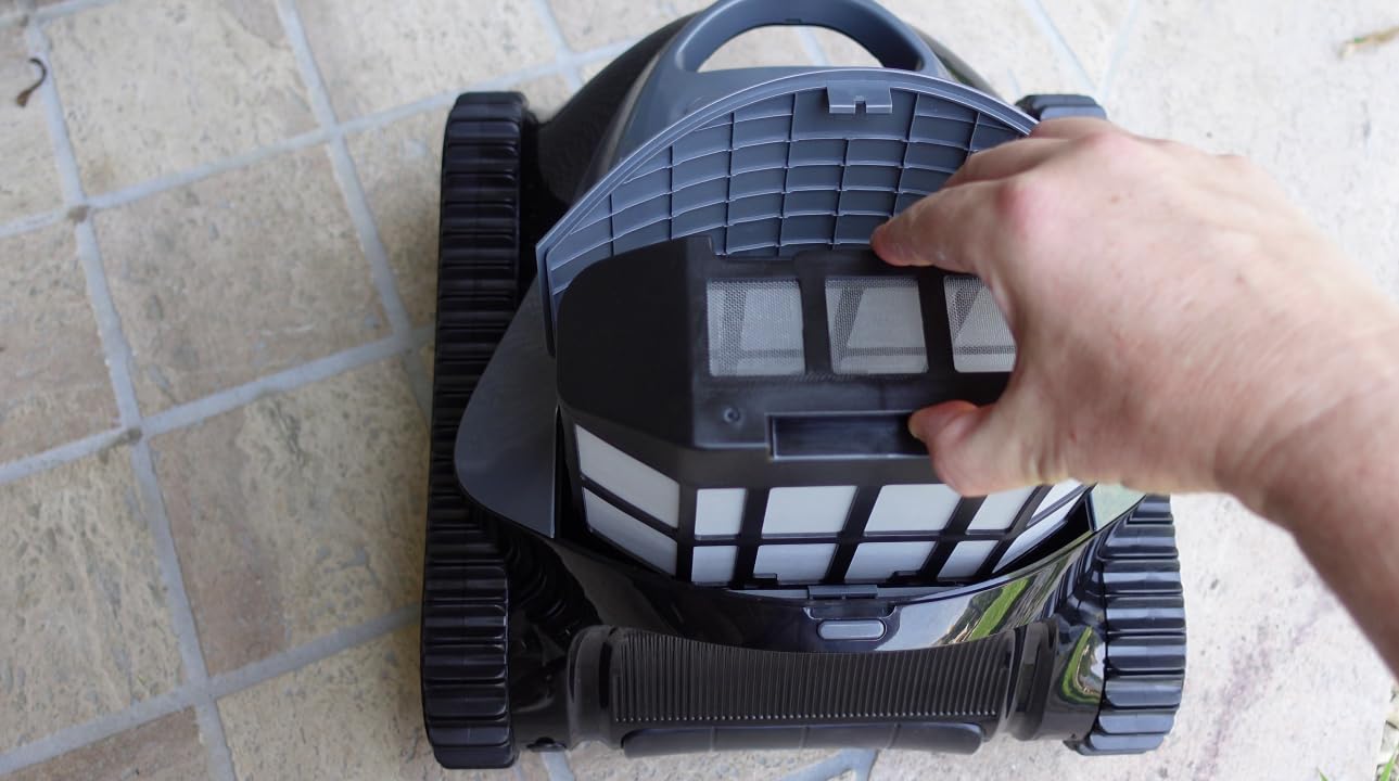 (2026 Upgrade)TALOSBO C1 Wall Climbing Robotic Pool Cleaner, Semi-Gray Blue | 180Min, Wall & Waterline Scrubbing, Triple Motors, Dual Filters & Rolling Brushes, Various Cleaning Modes for In-Ground Pools customer photo 1