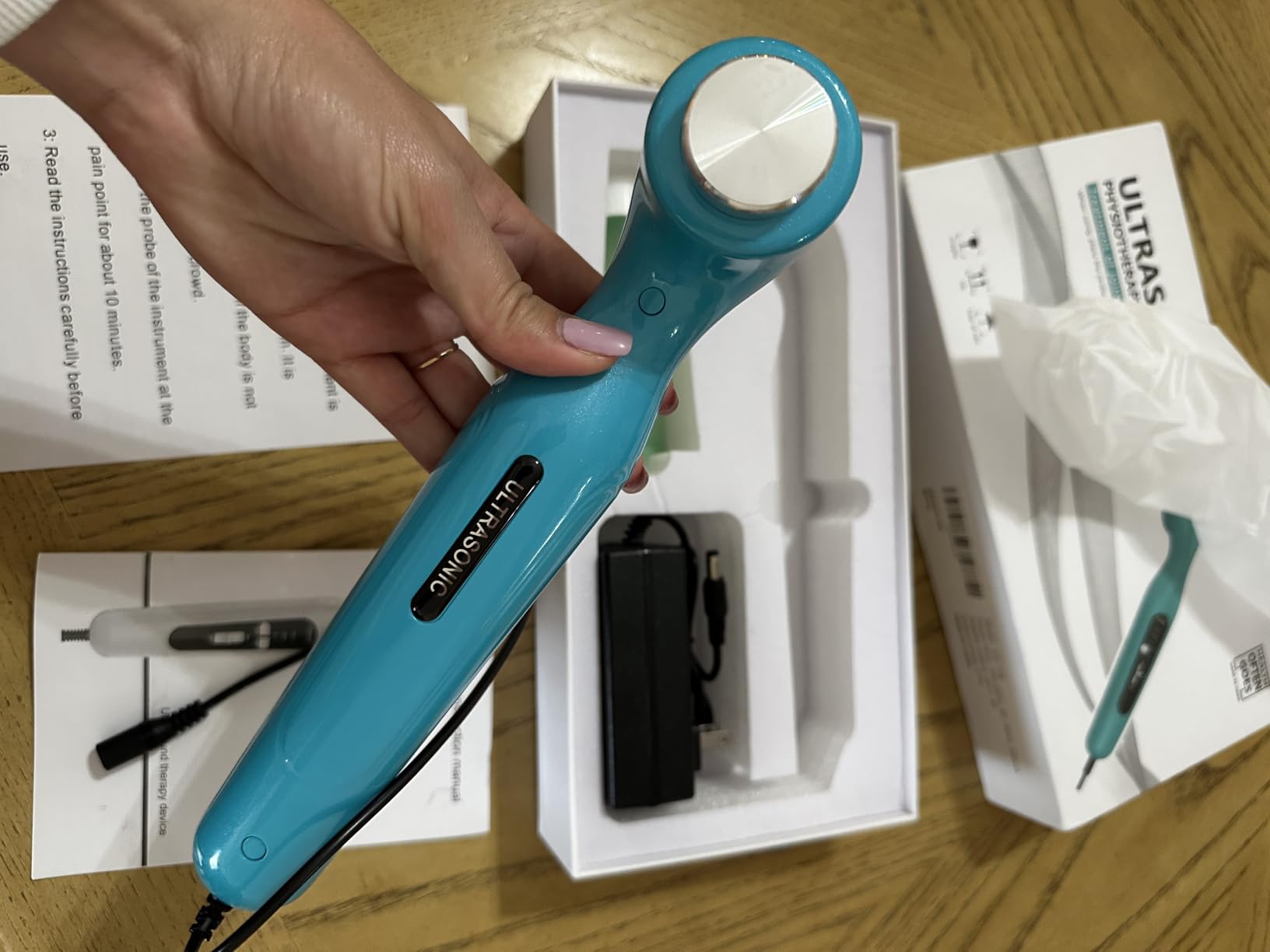 Portable Silent Shockwave Therapy Machine, Effective Electromagnetic Extracorporeal E-D Shock Wave Therapy Machine Pain Relief Body Massager Muscle Relax Massage Gun-1 customer photo 2