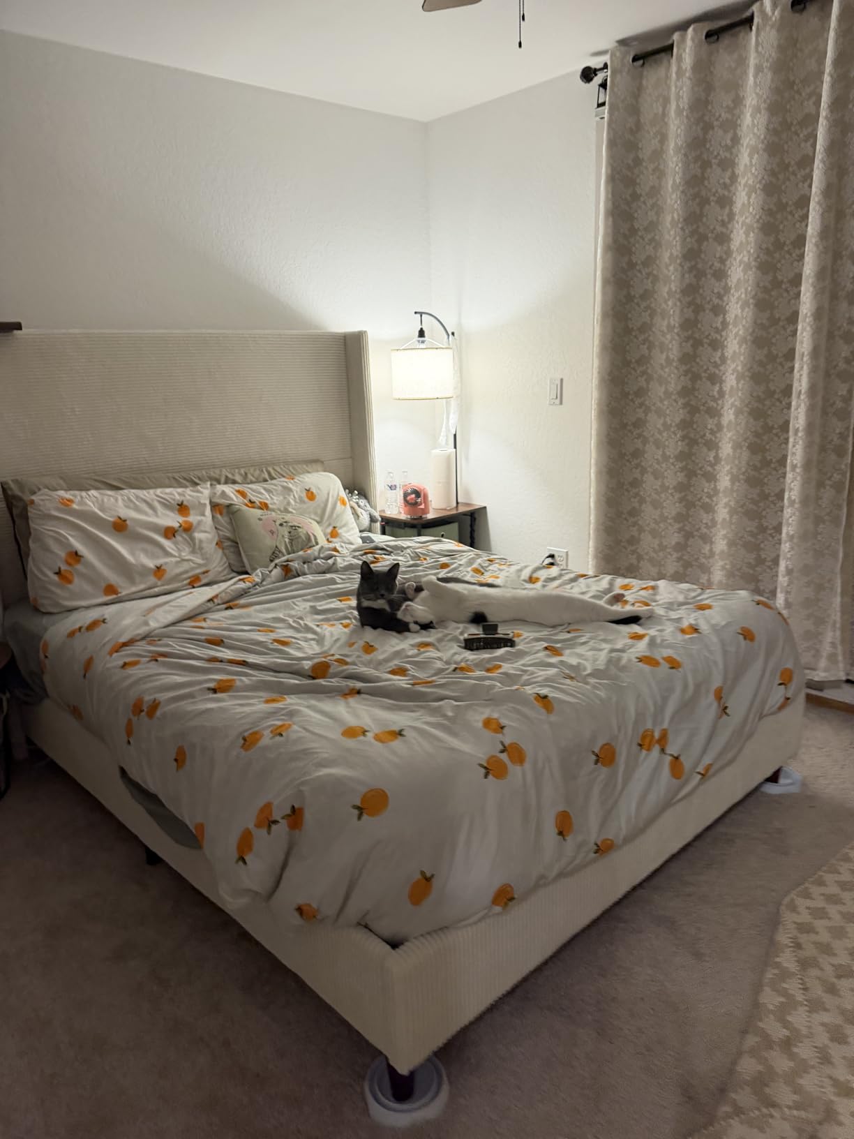 WEUP Queen Bed Frame with Tall Headboard, 56