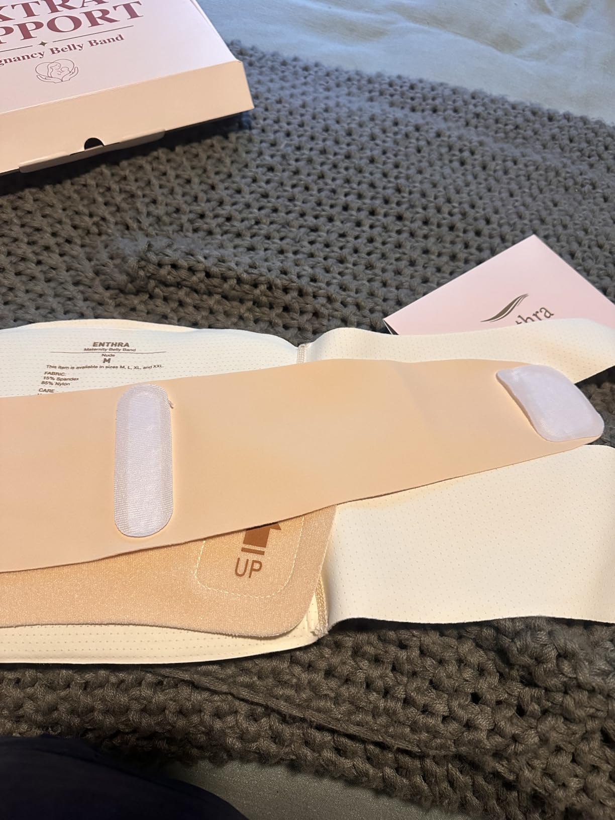 Pregnancy Belly Band with Extra-Wide Back Support for Hips & Pelvis | Two Support Modes, Full-Surface Adjustable Fit, Easy-On Design, Stay-Put Silicone Grips, Breathable Mesh Comfort customer photo 1
