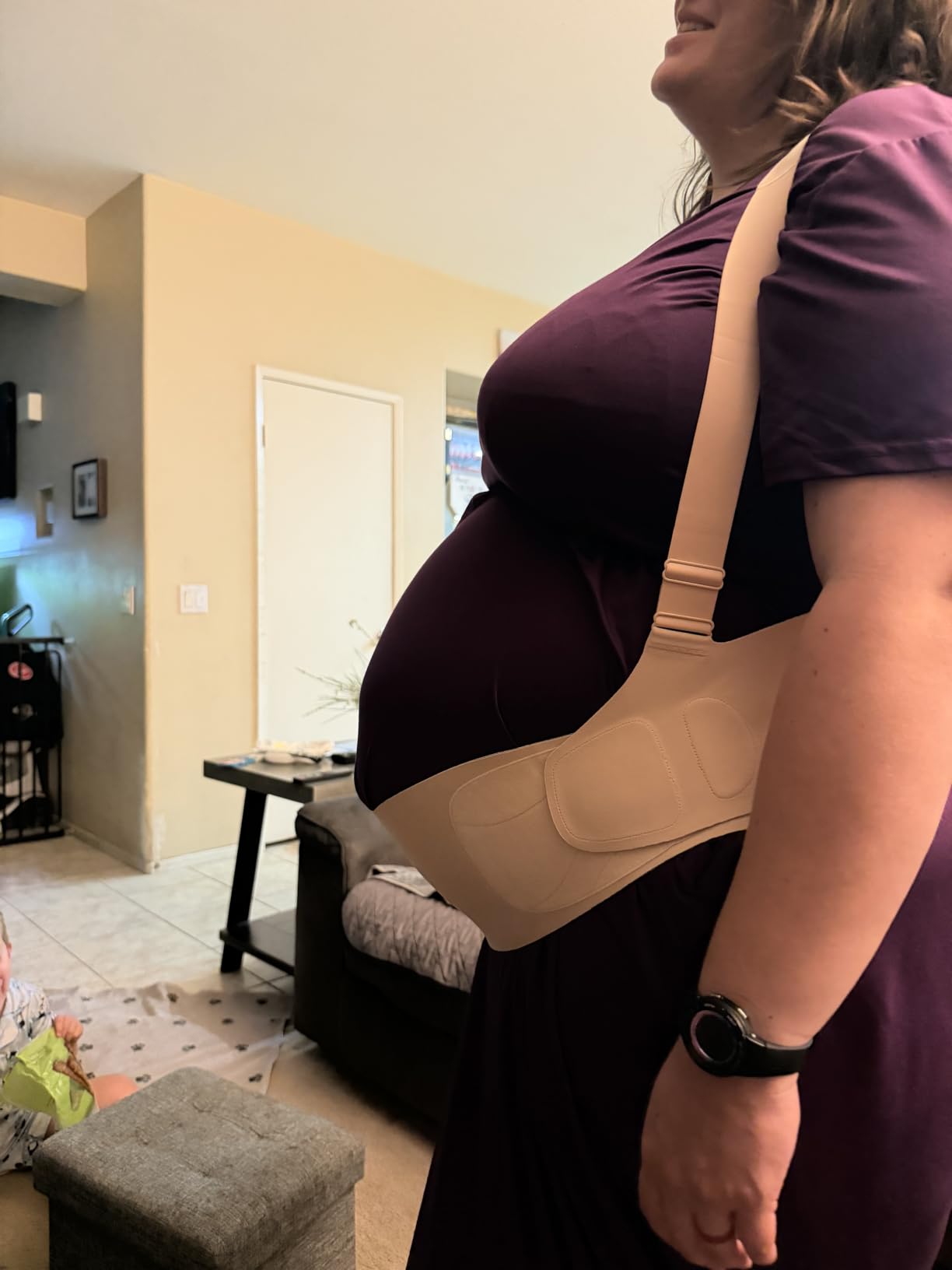 Momcozy Go As You Grow Belly Bands for Pregnant Women - For Twins/Multiples | 3-Zone Support Redistributes Weight from Fast-Growing Bumps across the Belly, Back and Shoulders for Stable All-Day Comfort customer photo 2