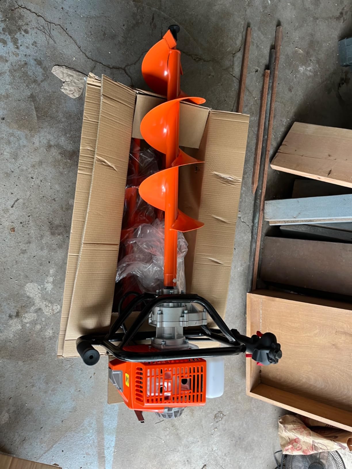 NEO-TEC 72CC Post Hole Digger Gas Powered, 2-Stroke Earth Auger with 6