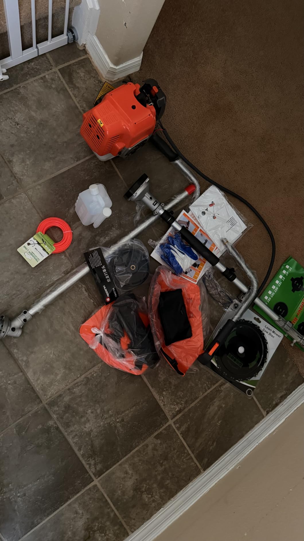 52CC Gas Powered Weed Eater & 5-in-1 Multi-Tool - Heavy Duty Brush Cutter, 18