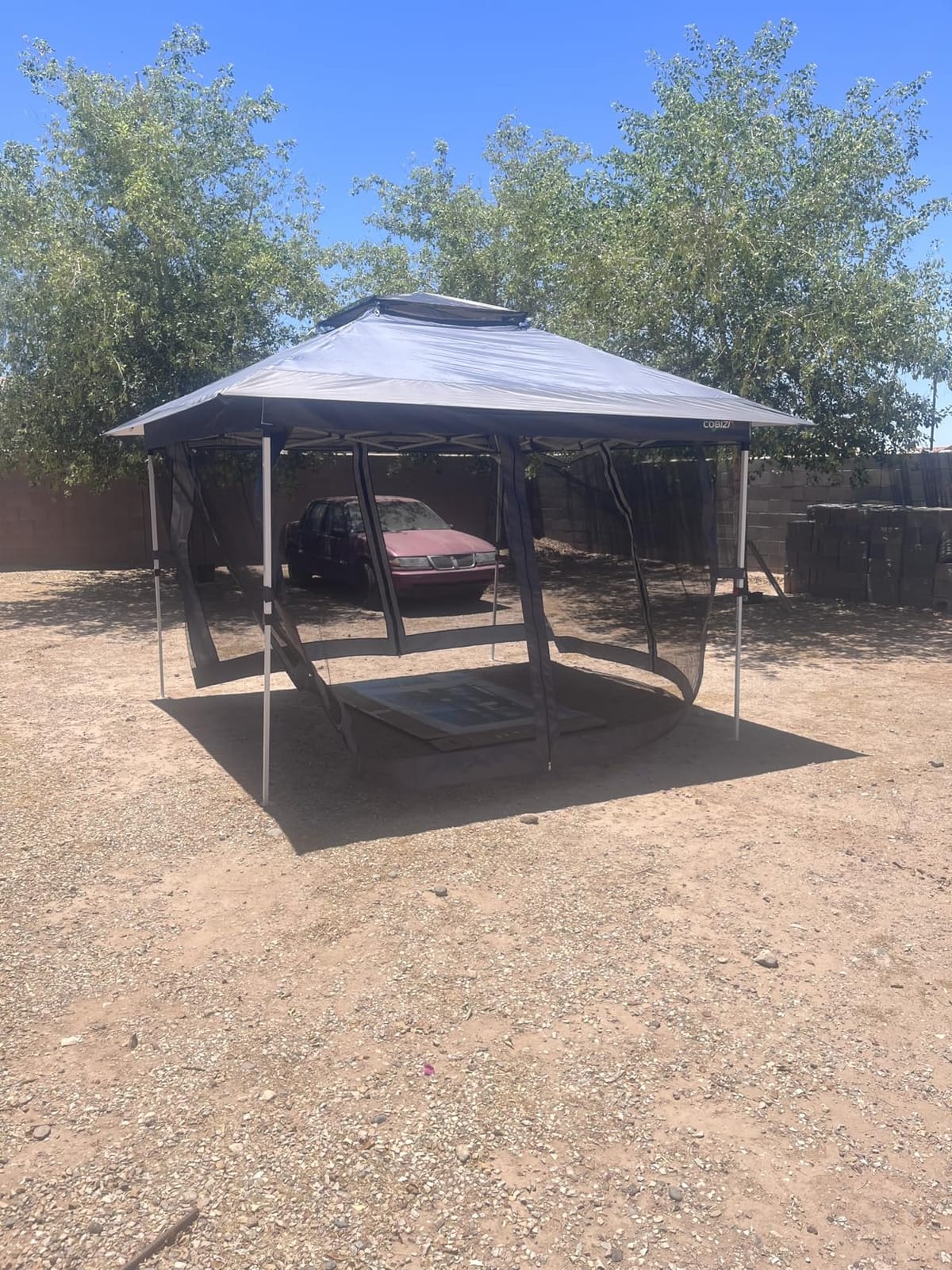 HOTEEL 10x15 Hardtop Gazebo On Clearance with Heavy Duty Galvanized Steel Metal Roof, Patio Hard Top Gazebo with Curtains & Netting, Outdoor Permanent Hot tub Gazebo Pavillon for Backyard, Black customer photo 1