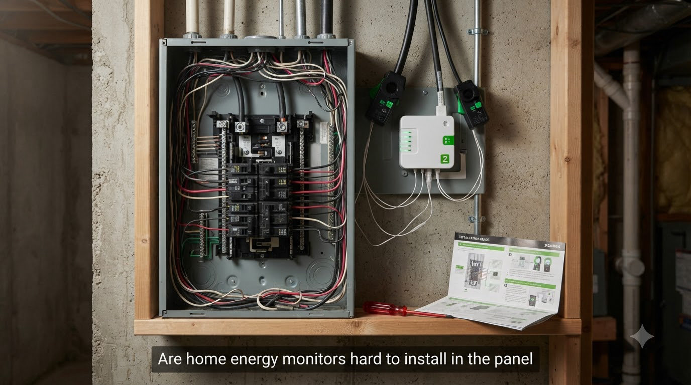 Are home energy monitors hard to install in the panel