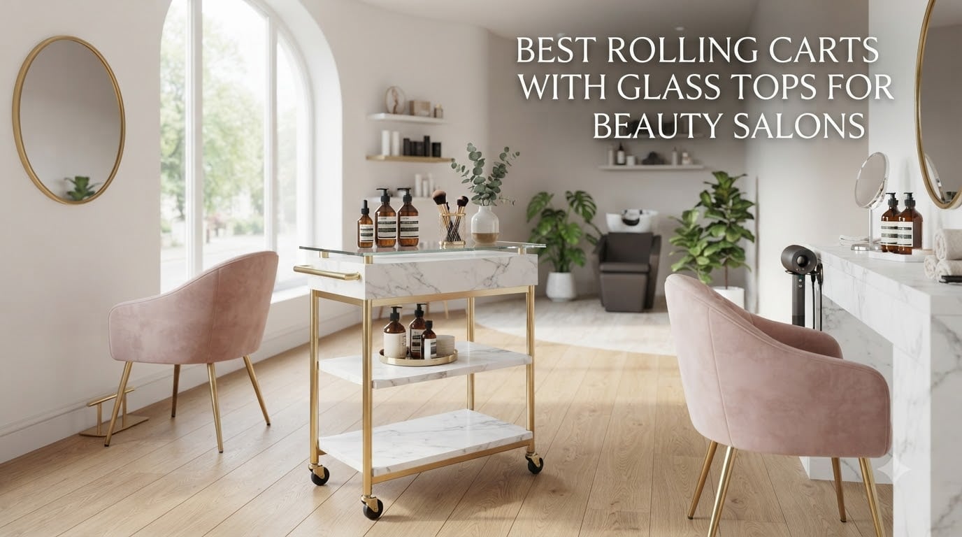Best Rolling Carts with Glass Tops for Beauty Salons