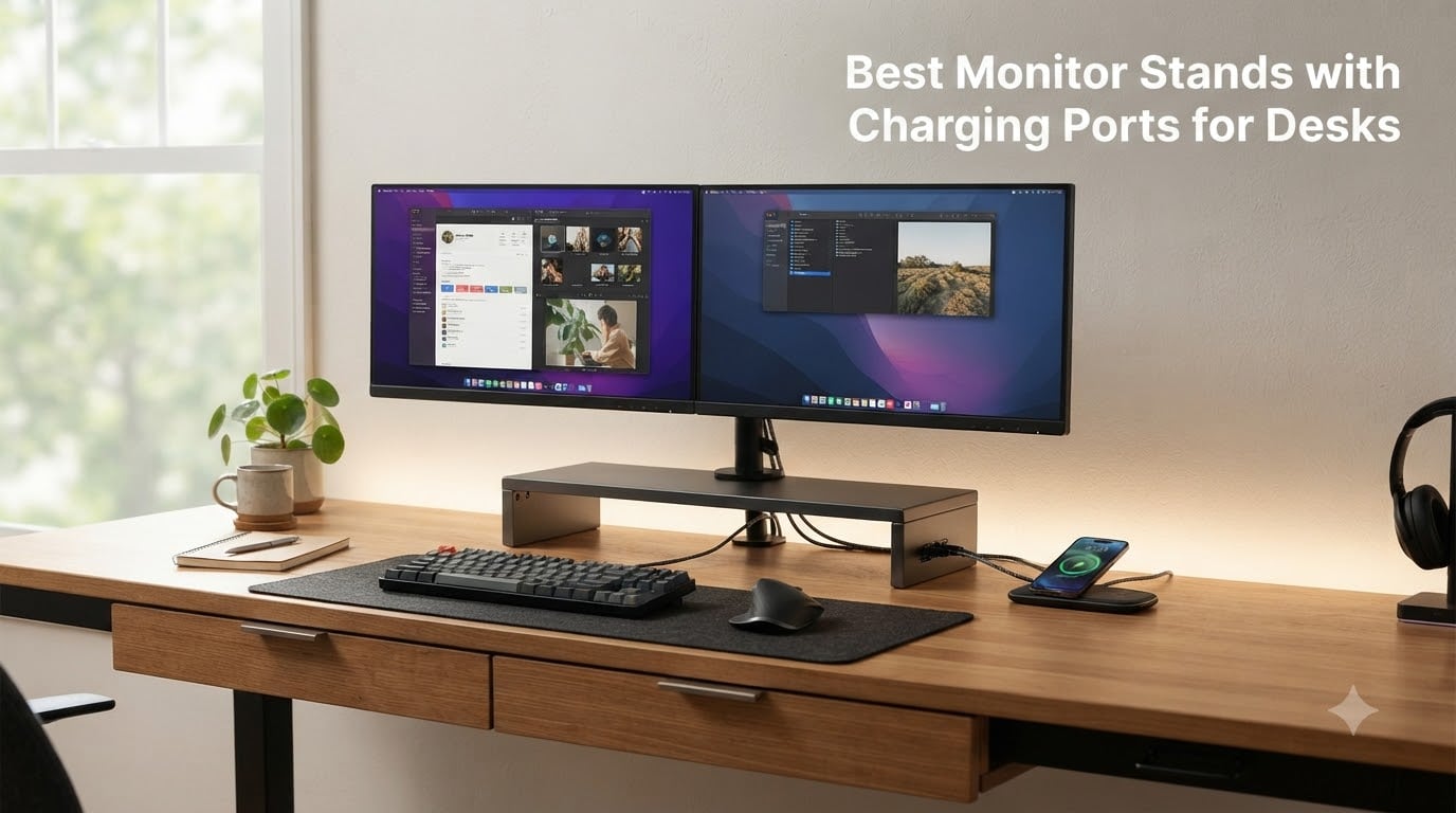 Best Monitor Stands with Charging Ports for Desks