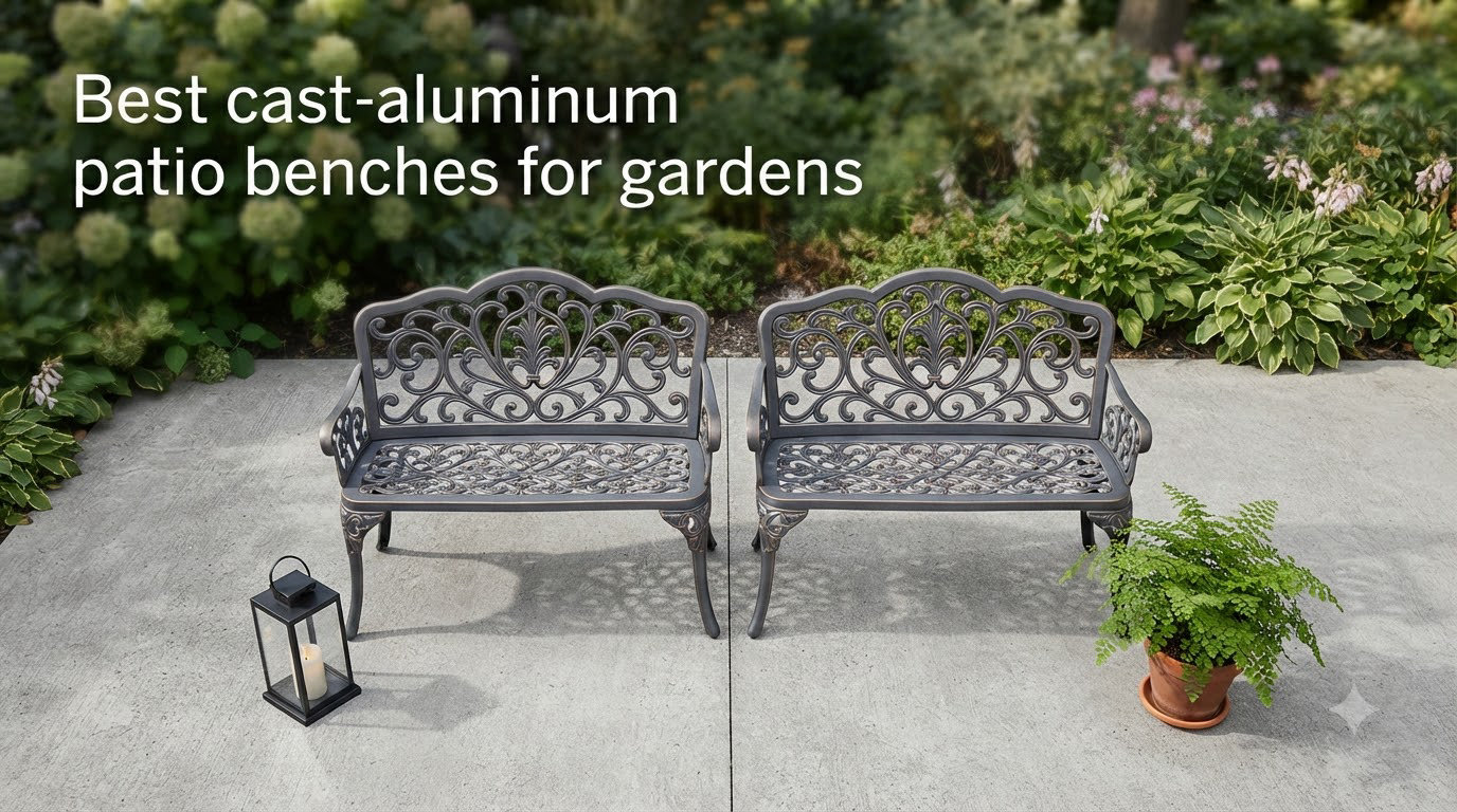 Best cast-aluminum patio benches for gardens