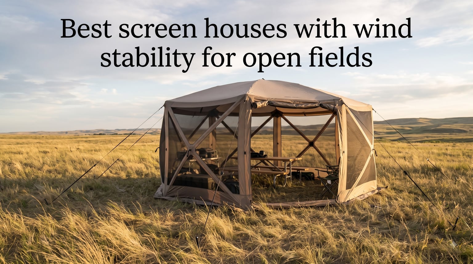 Best screen houses with wind stability for open fields