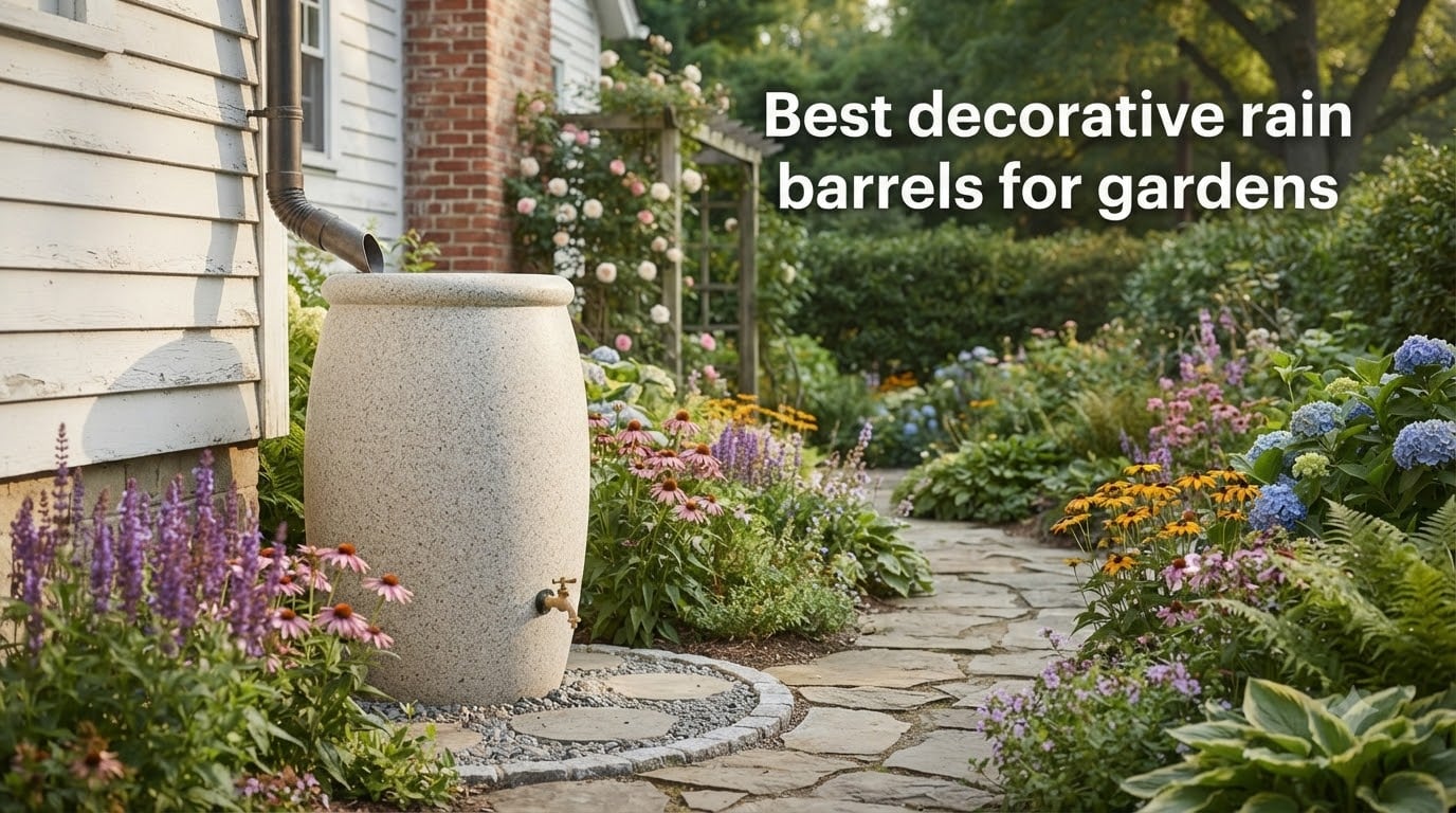 Best decorative rain barrels for gardens